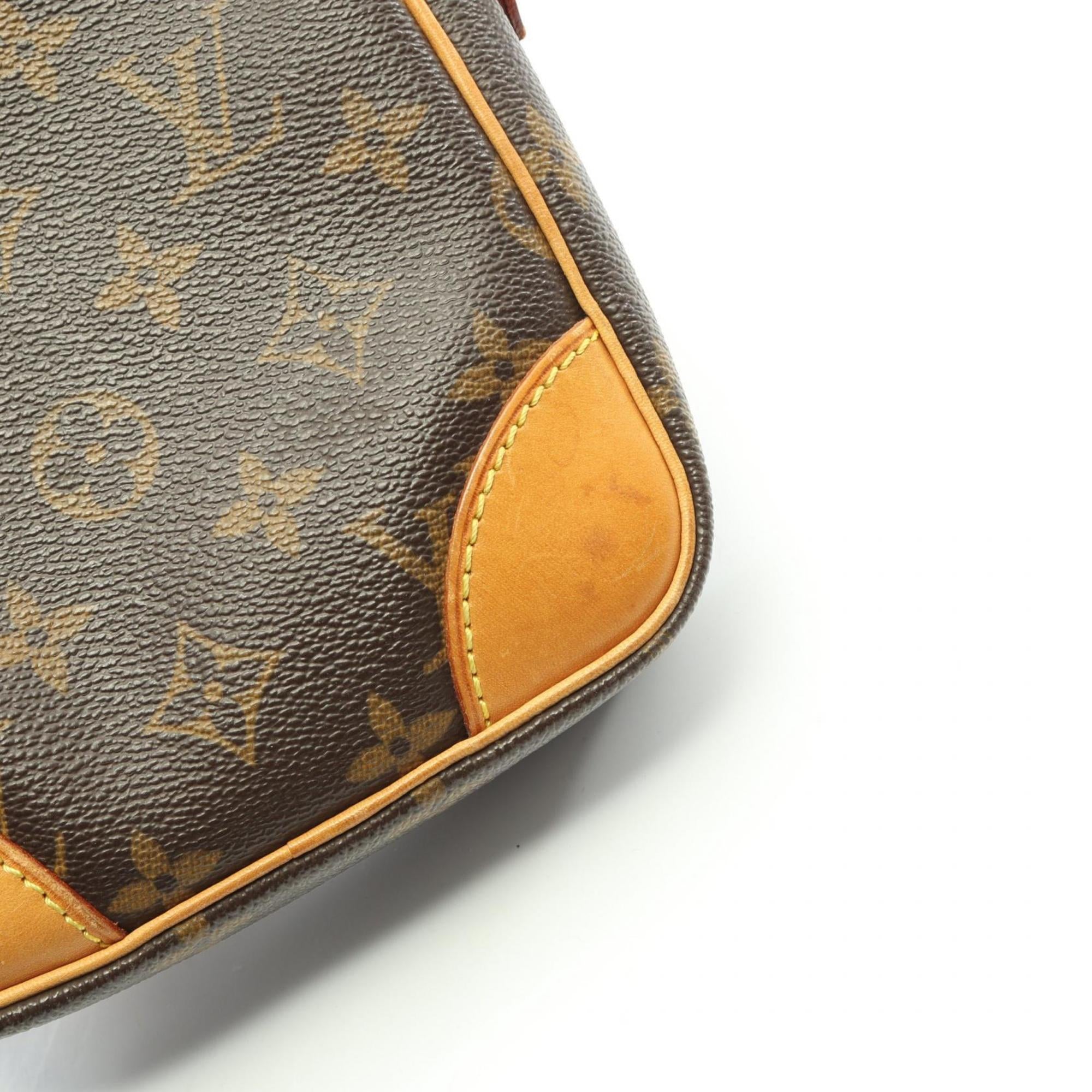 Louis Vuitton Brown Monogram Coated Canvas Leather Shoulder Bag (Pre-Owned)