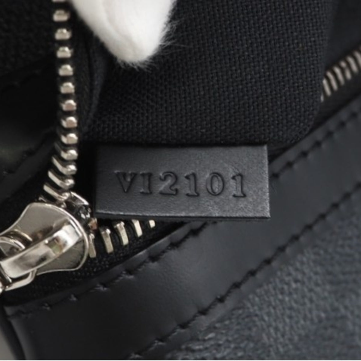 Louis Vuitton Black Gray Coated Canvas Shoulder Bag (Pre-Owned)