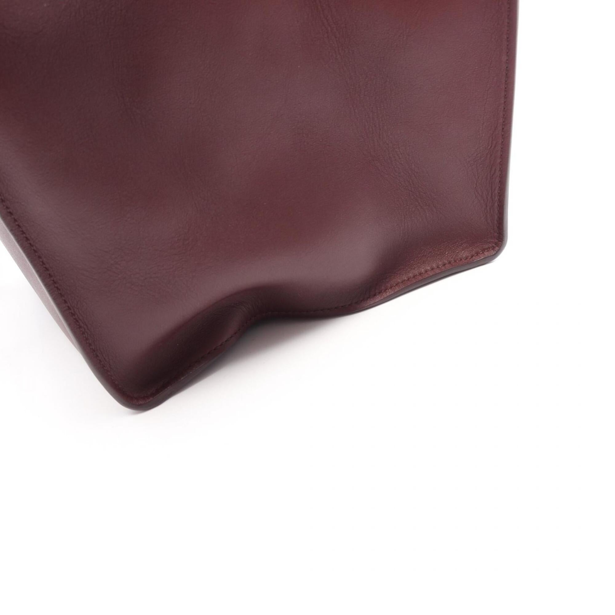 Celine Bordeaux Leather Handbag (Pre-Owned)