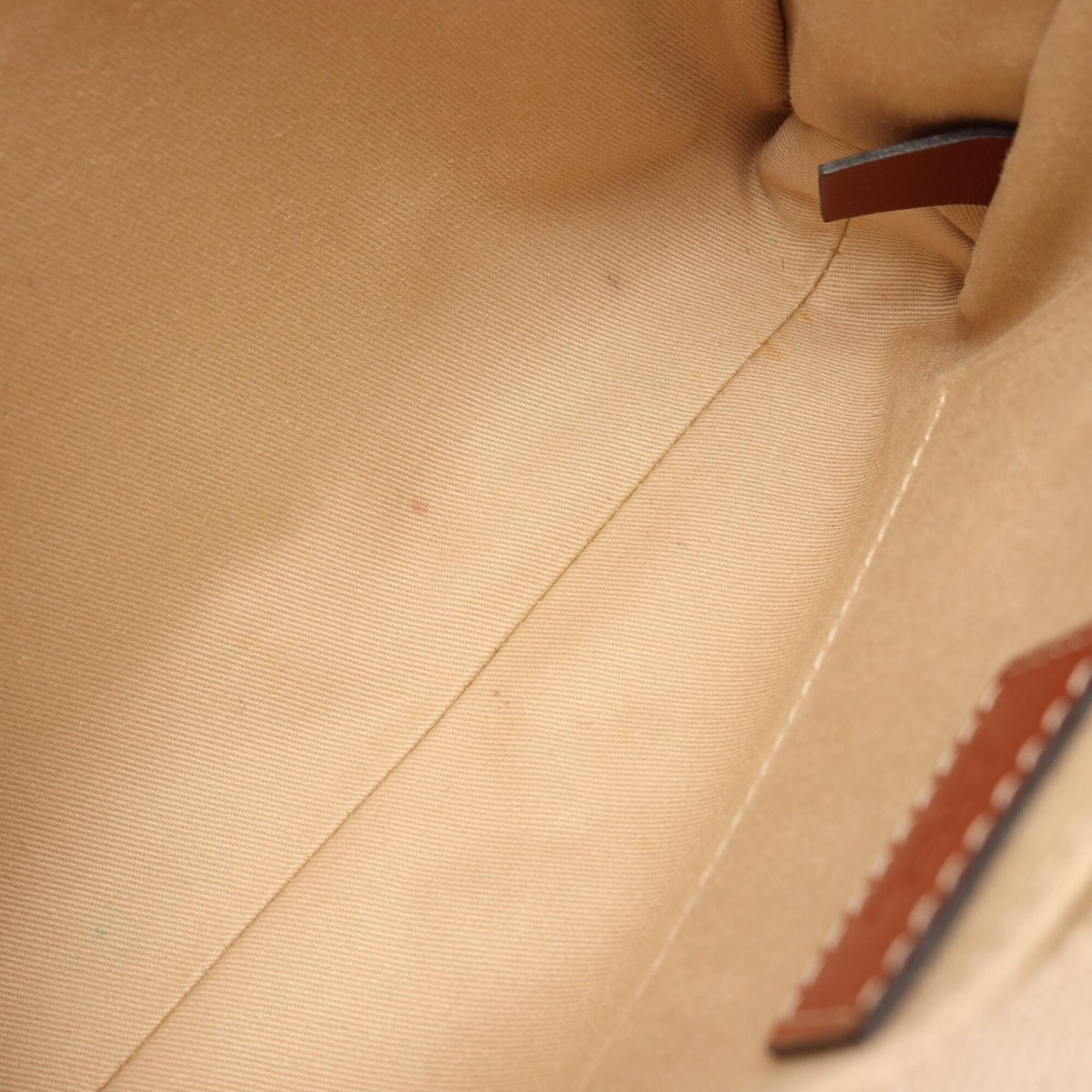 Chloé Beige Brown Canvas Leather Handbag Tote Bag (Pre-Owned)