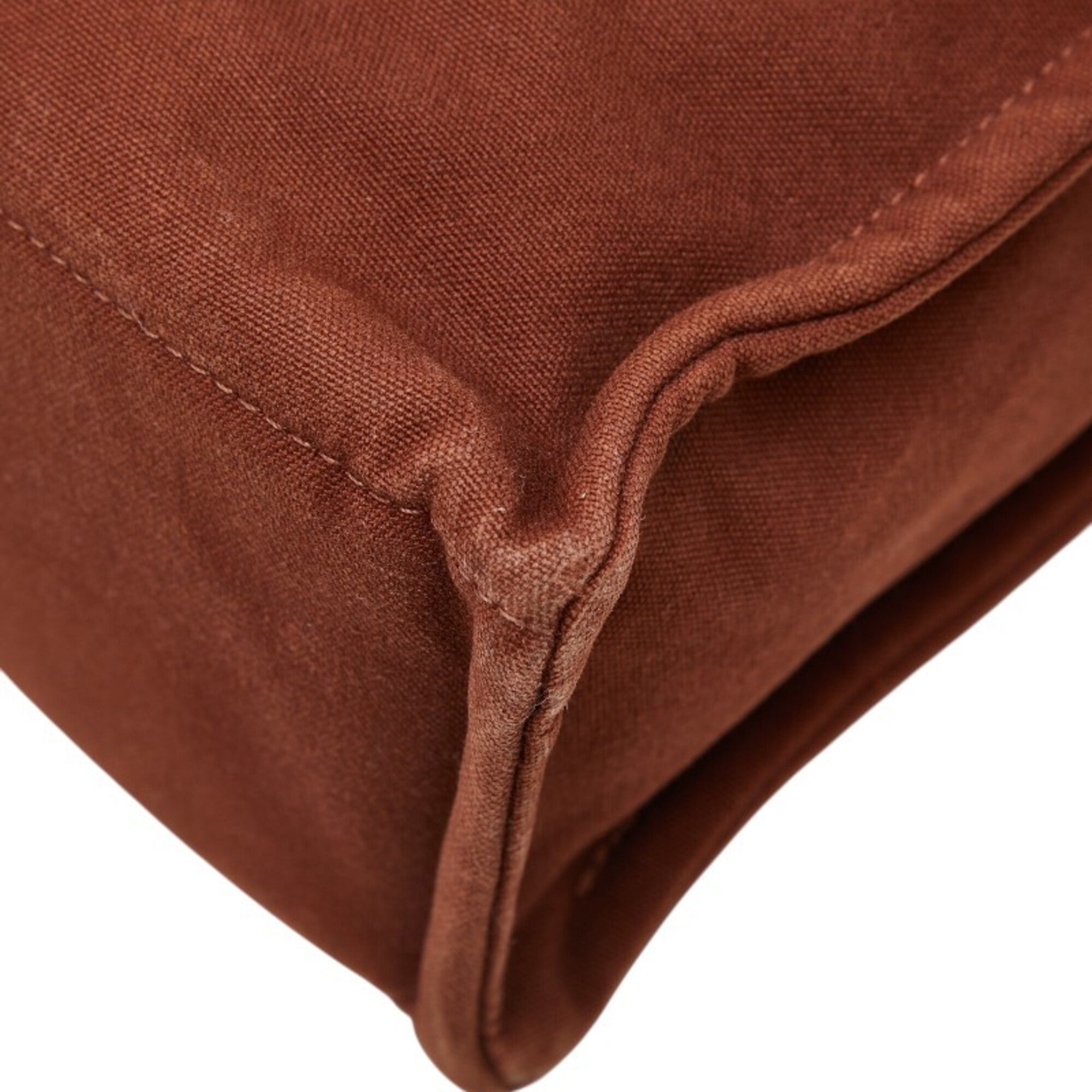 Hermes Brown Canvas Tote Bag (Pre-Owned)