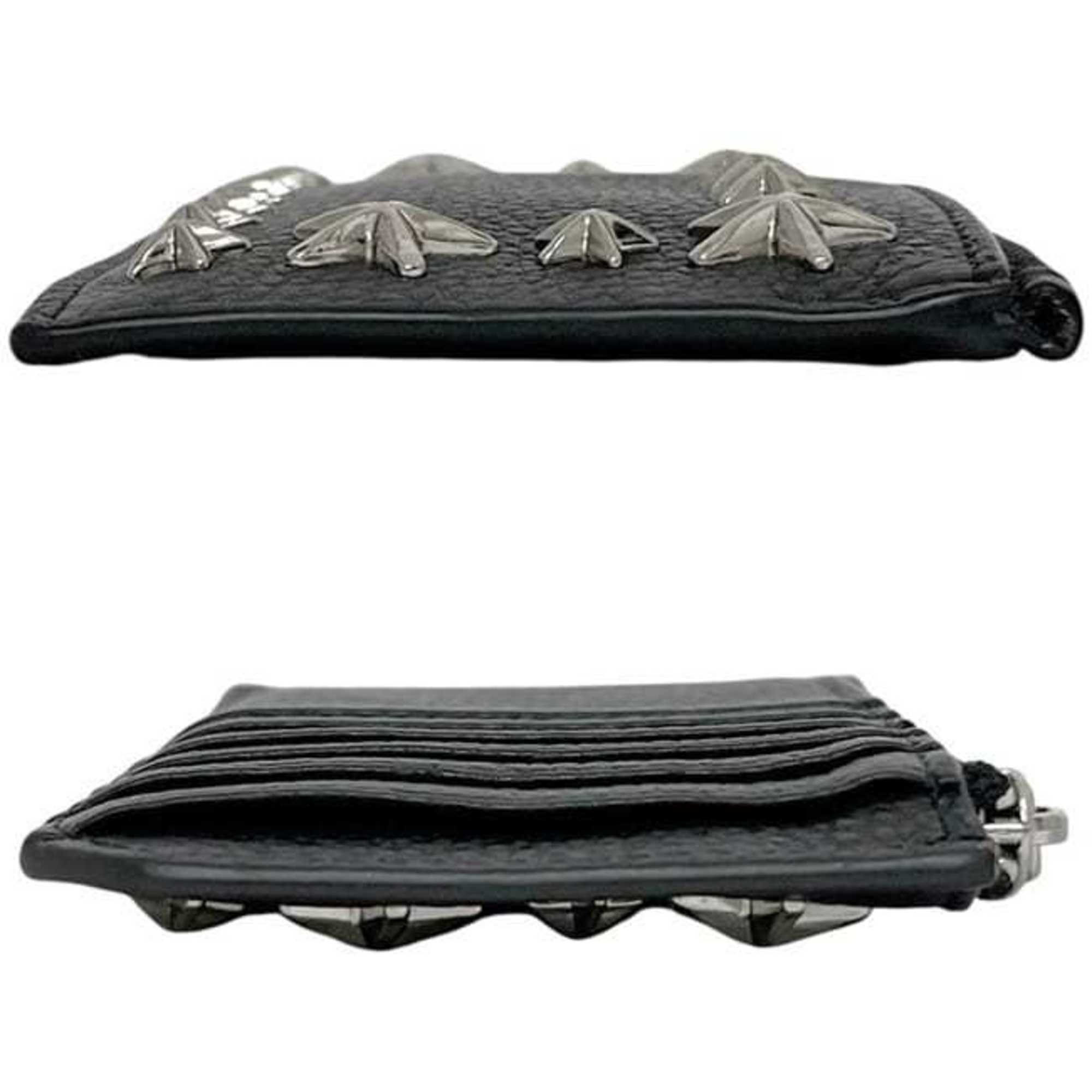 Jimmy Choo Black Leather Coin Purse/Coin Case (Pre-Owned)