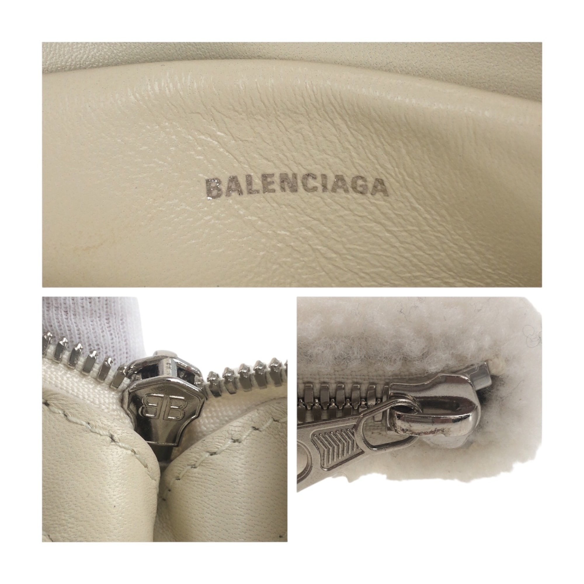 Balenciaga White Leather Clutch Bag (Pre-Owned)