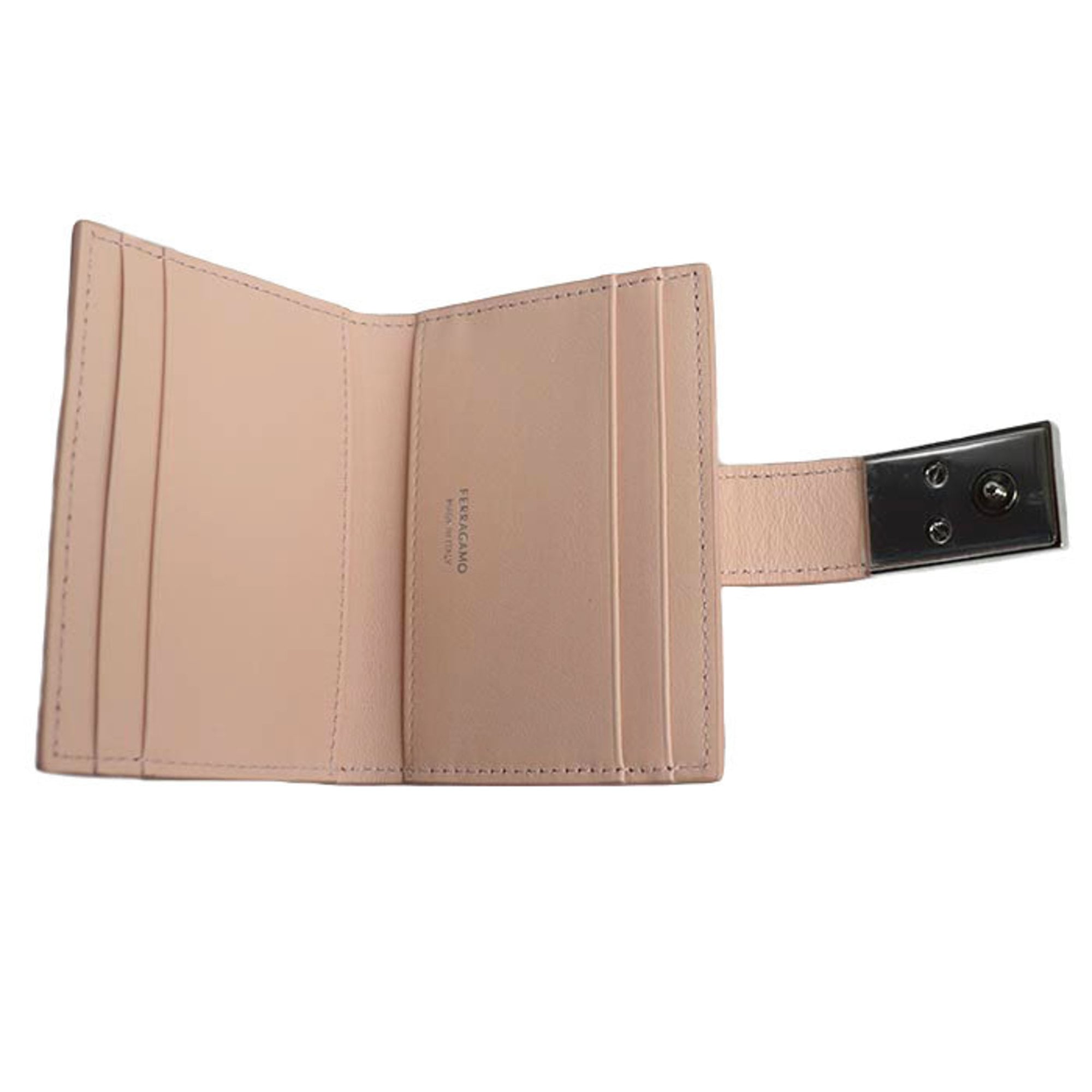 Salvatore Ferragamo Light Pink Leather Wallet (Bi-Fold) (Pre-Owned)