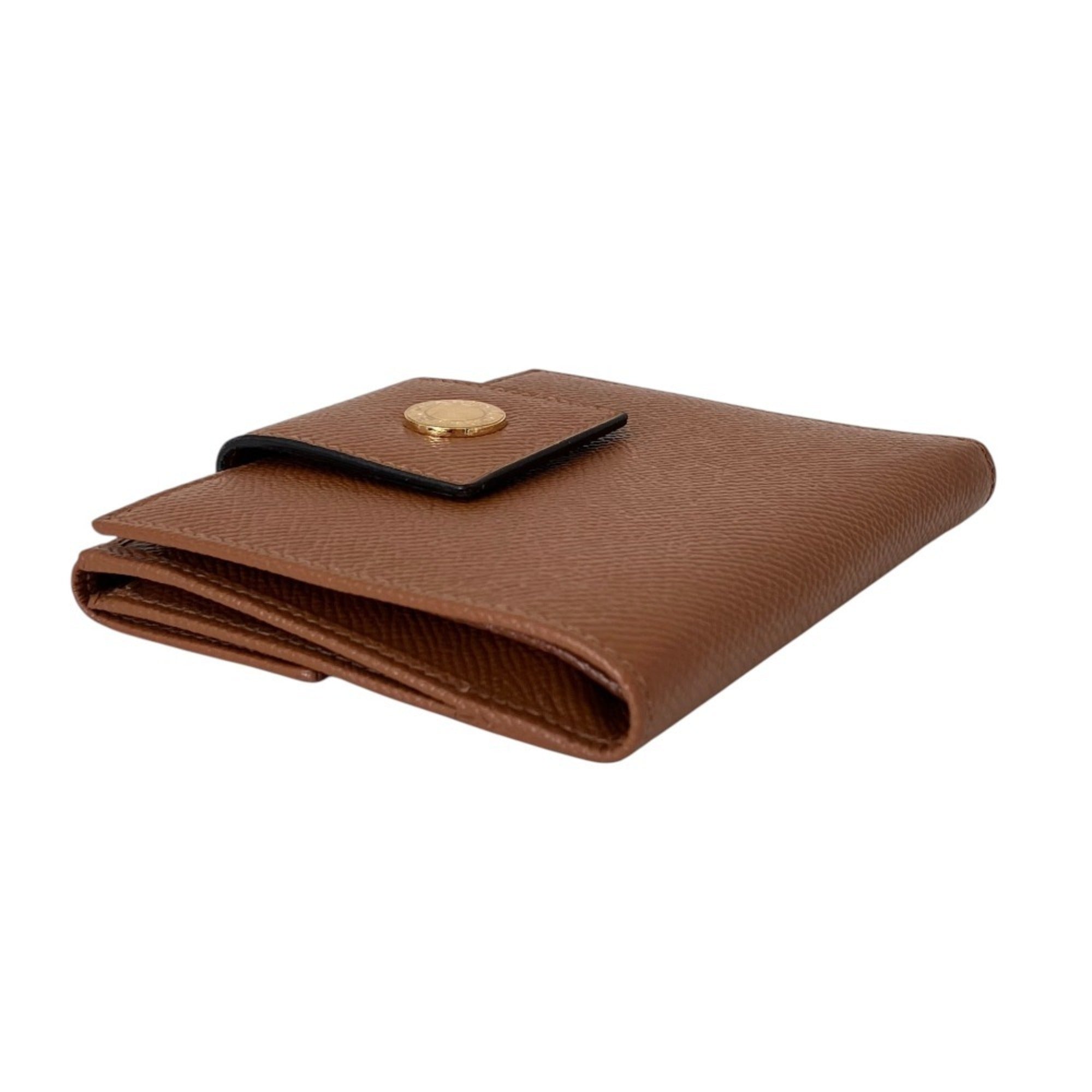 Bvlgari Brown Leather Wallet (Bi-Fold) (Pre-Owned)