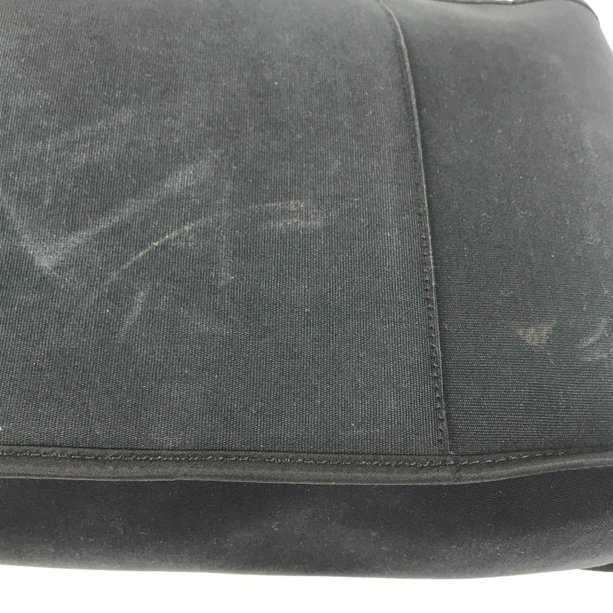 Hermes Black Toile Officier Leather Handbag Shoulder Bag Tote Bag (Pre-Owned)