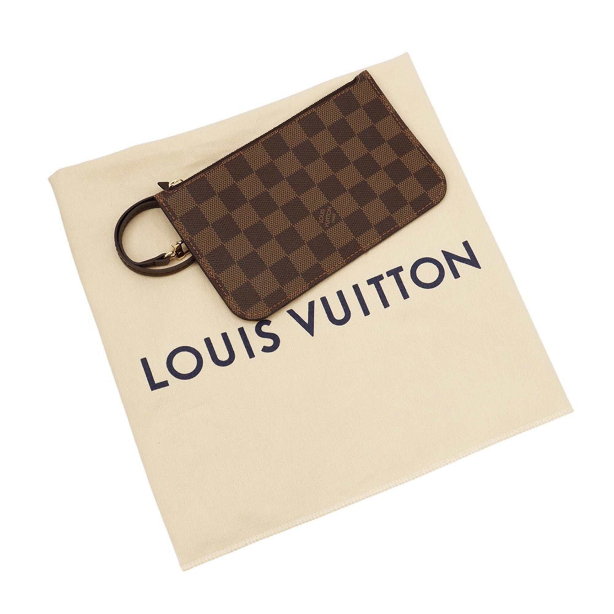Louis Vuitton Damier Damier Canvas Ebene Red Color Damier Canvas Handbag Pouch Tote Bag (Pre-Owned)