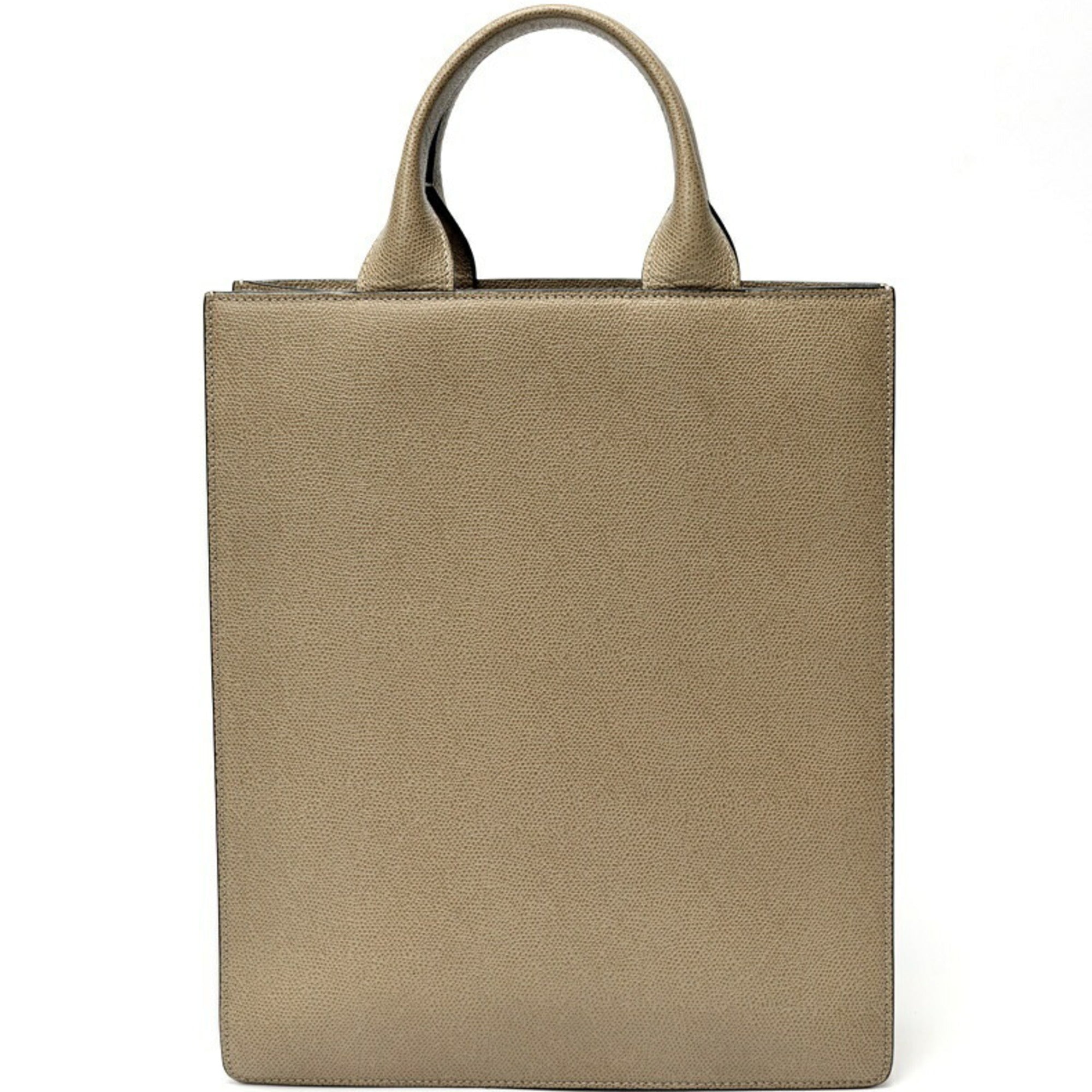 Valextra Grayish Leather Tote Bag (Pre-Owned)