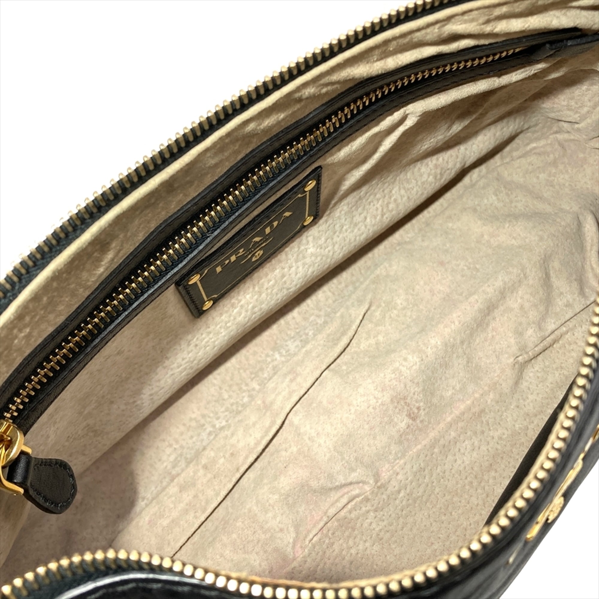 Prada Black Leather Shoulder Bag (Pre-Owned)