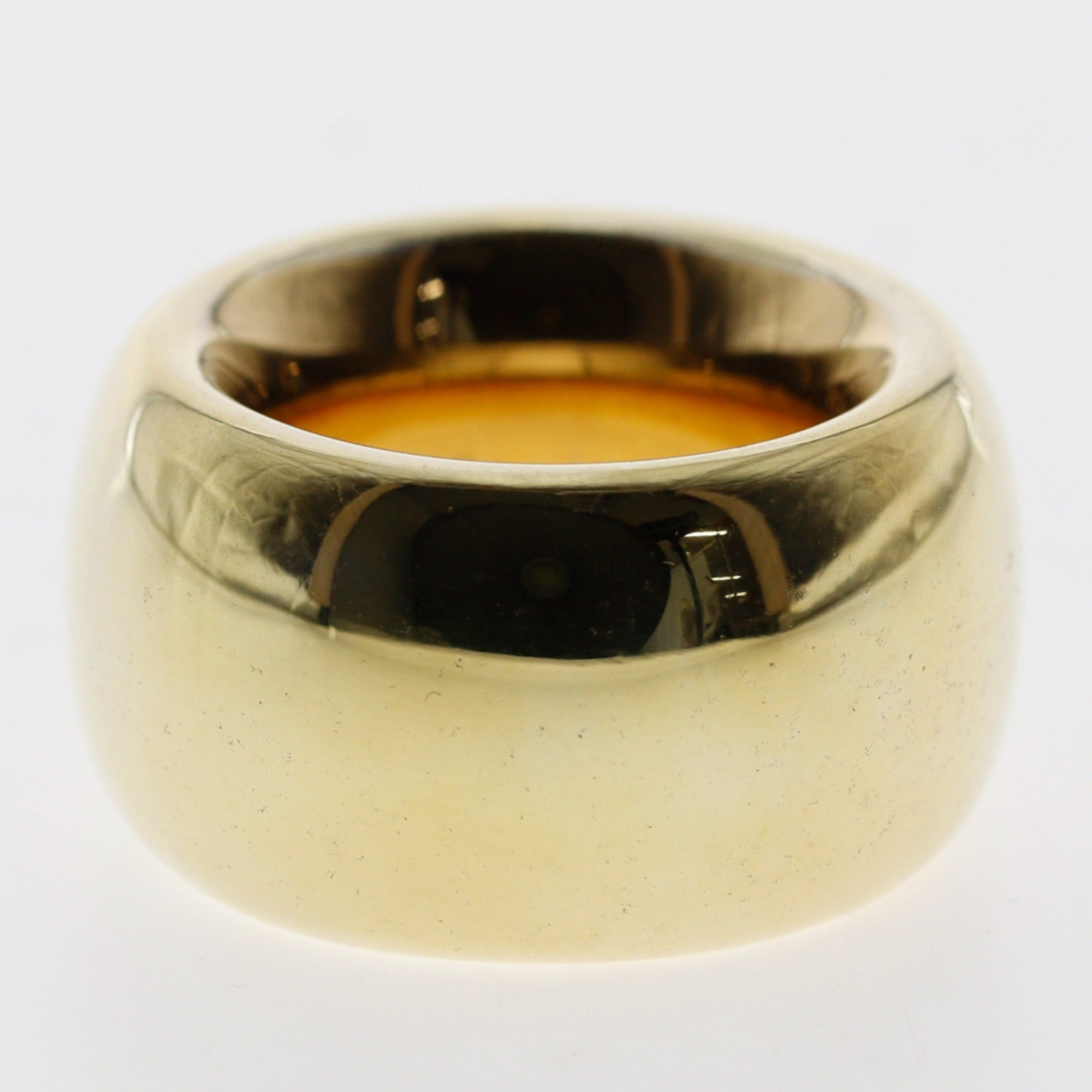 Bottega Veneta Gold Silver 925 Band Ring (Pre-Owned)