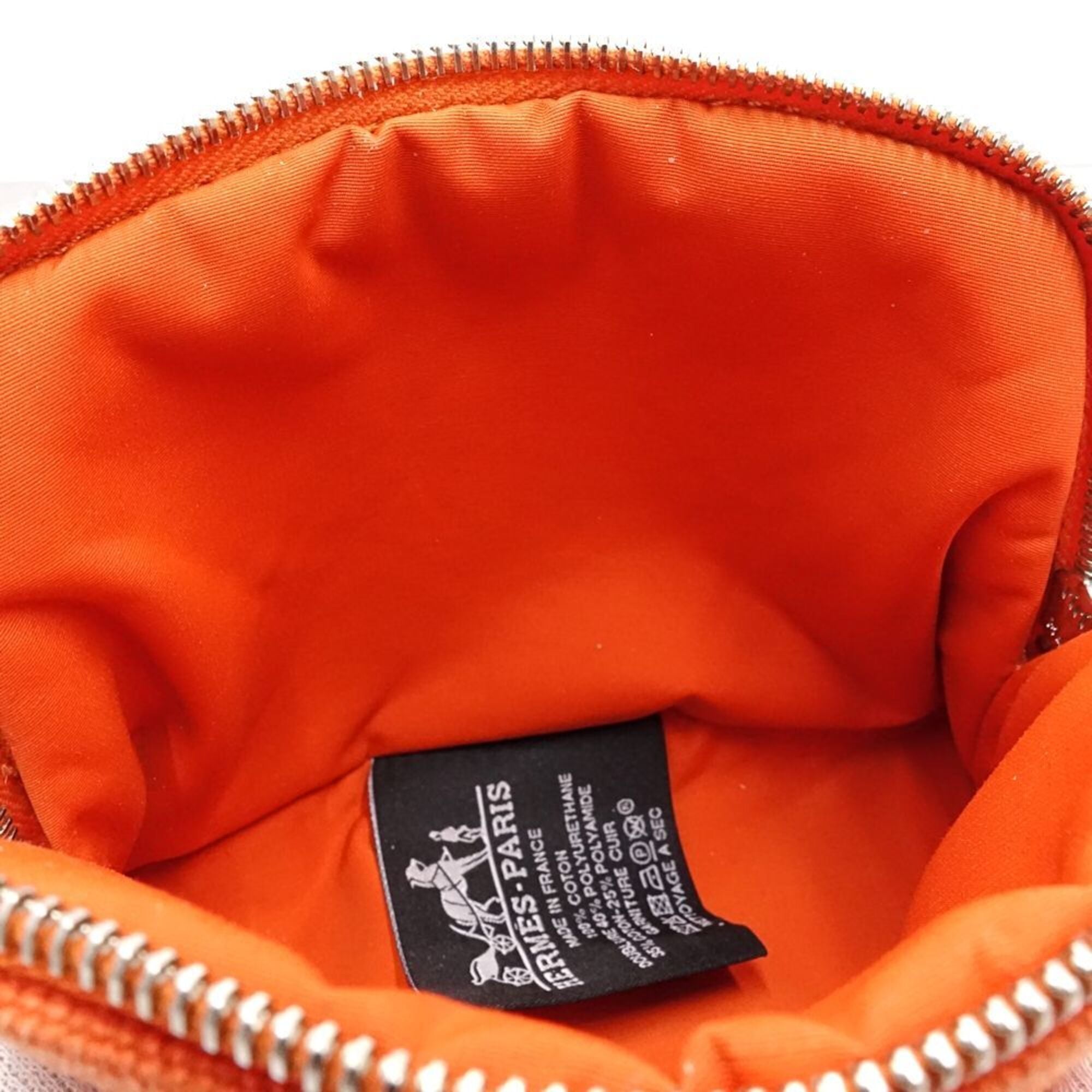 Hermes Orange Canvas Pouch (Pre-Owned)
