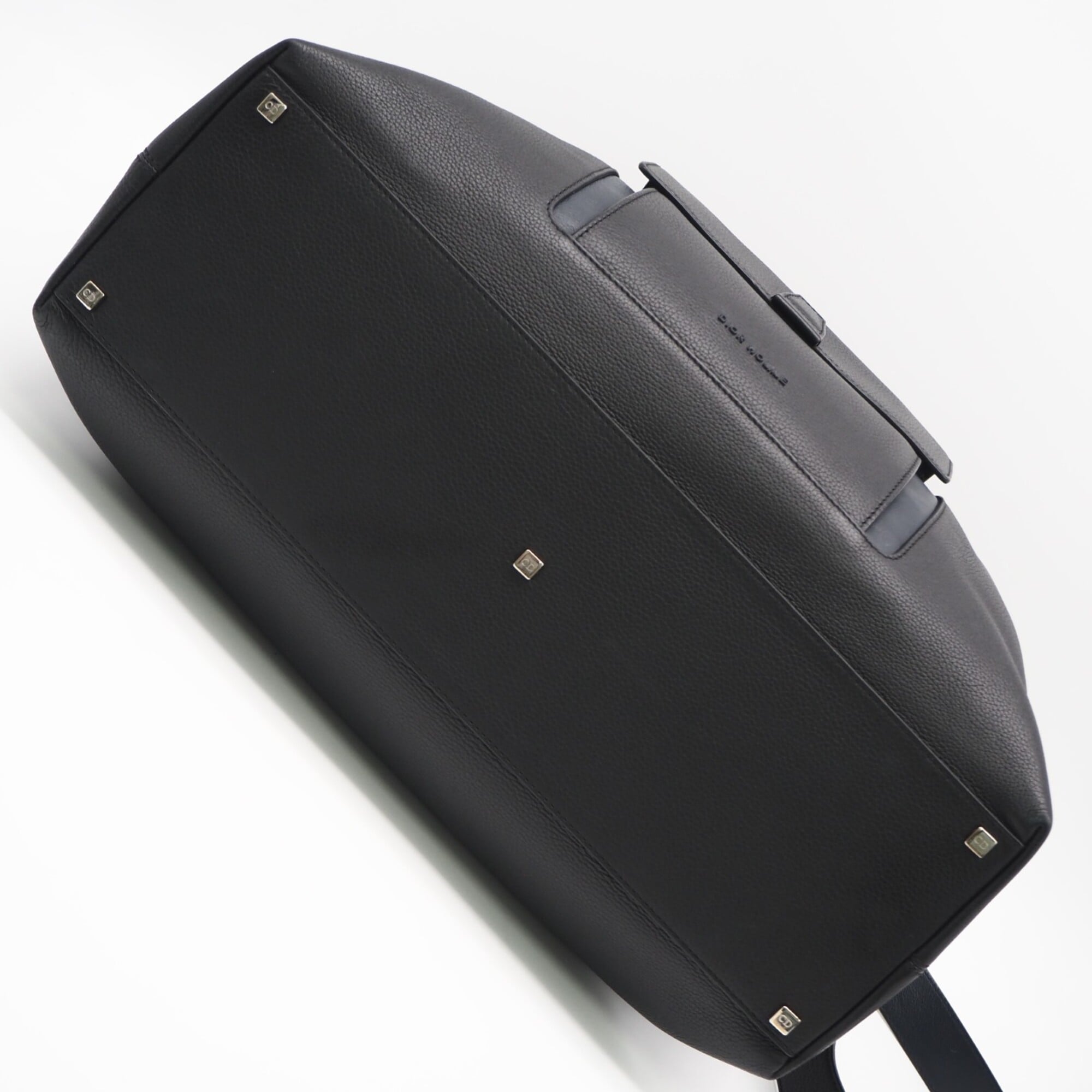 Dior Homme Black Navy Leather Boston Bag (Pre-Owned)