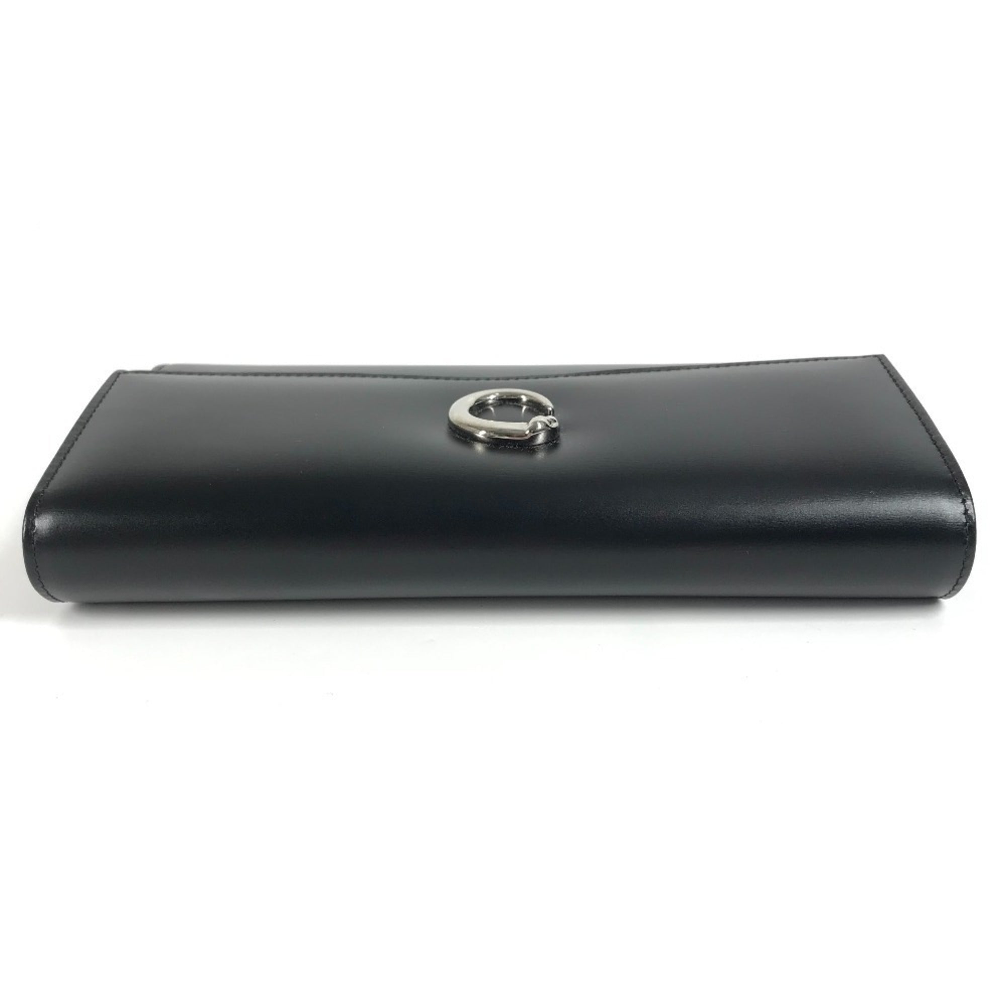 Cartier Black Leather Long Wallet (Bi-Fold) (Pre-Owned)