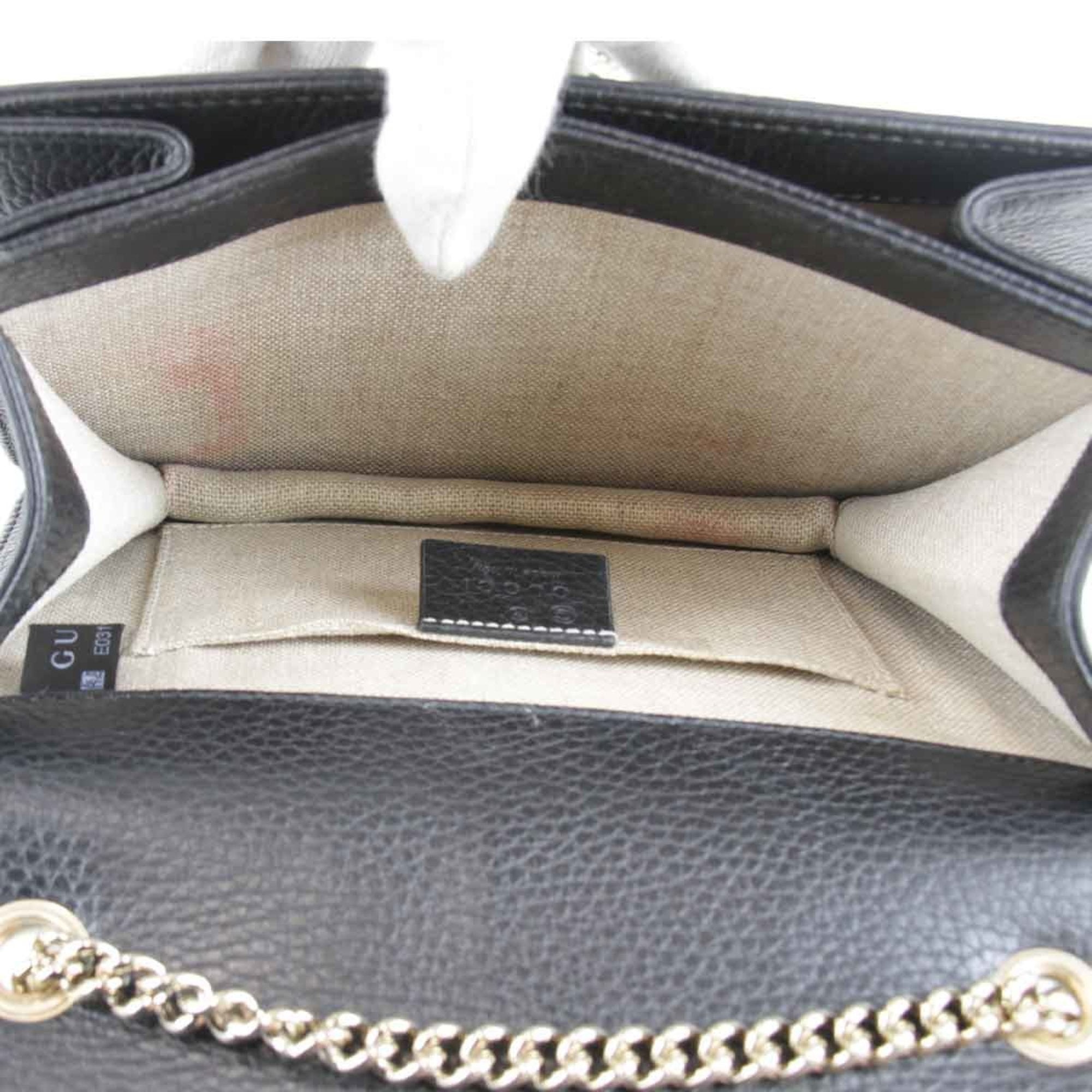 Gucci Black Leather Shoulder Bag (Pre-Owned)