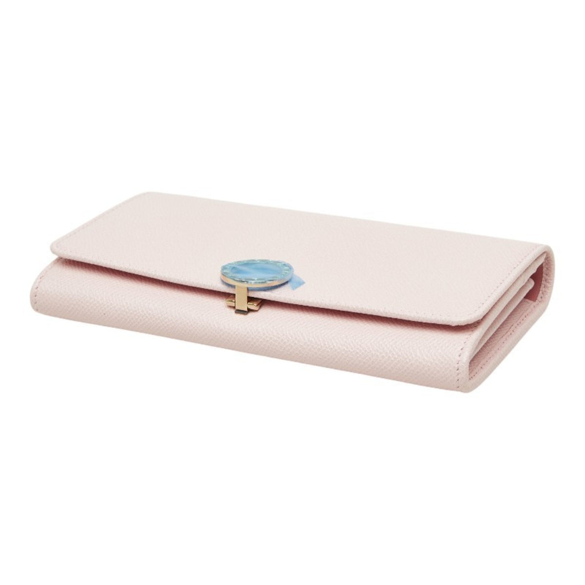 Bvlgari Pink Leather Long Wallet (Bi-Fold) (Pre-Owned)