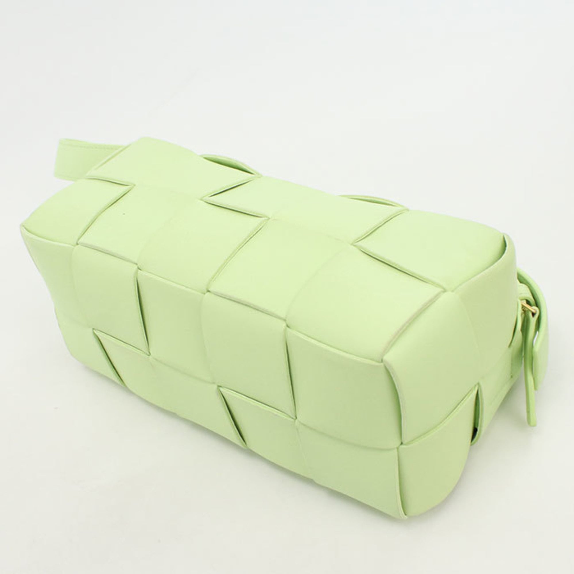 Bottega Veneta Green Leather Shoulder Bag (Pre-Owned)
