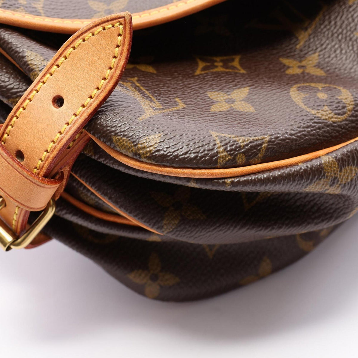 Louis Vuitton Brown Pvc Coated Canvas Leather Handbag Shoulder Bag (Pre-Owned)