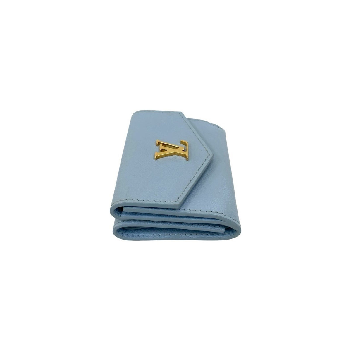 Louis Vuitton Blue Leather Wallet (Tri-Fold) (Pre-Owned)