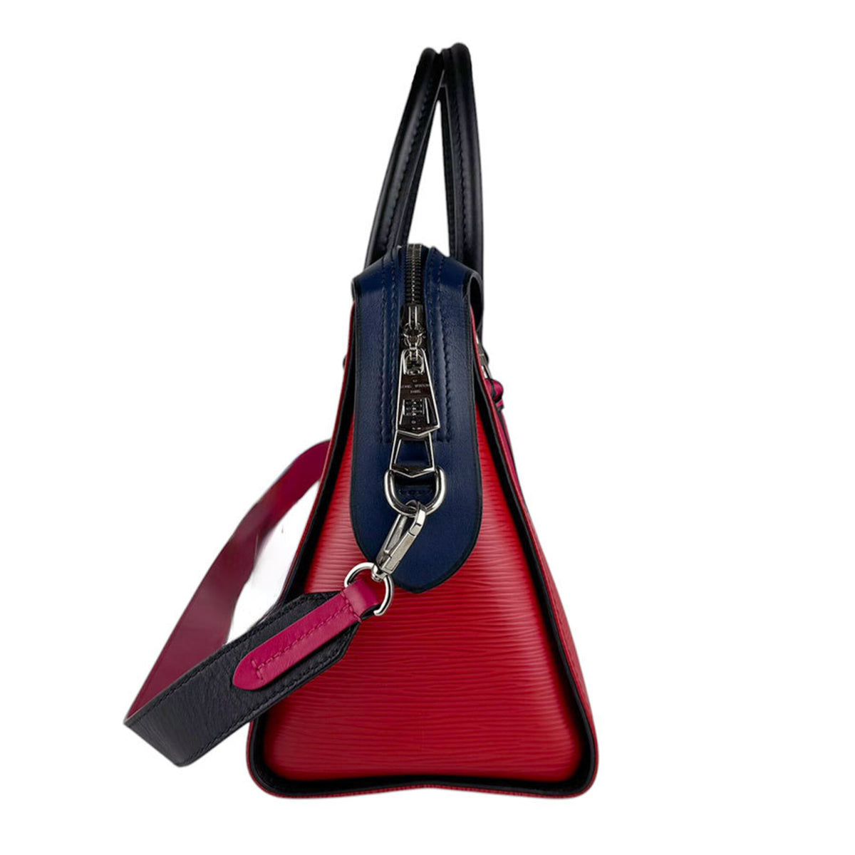 Louis Vuitton Black Navy Red Color Epi Leather Handbag Shoulder Bag (Pre-Owned)