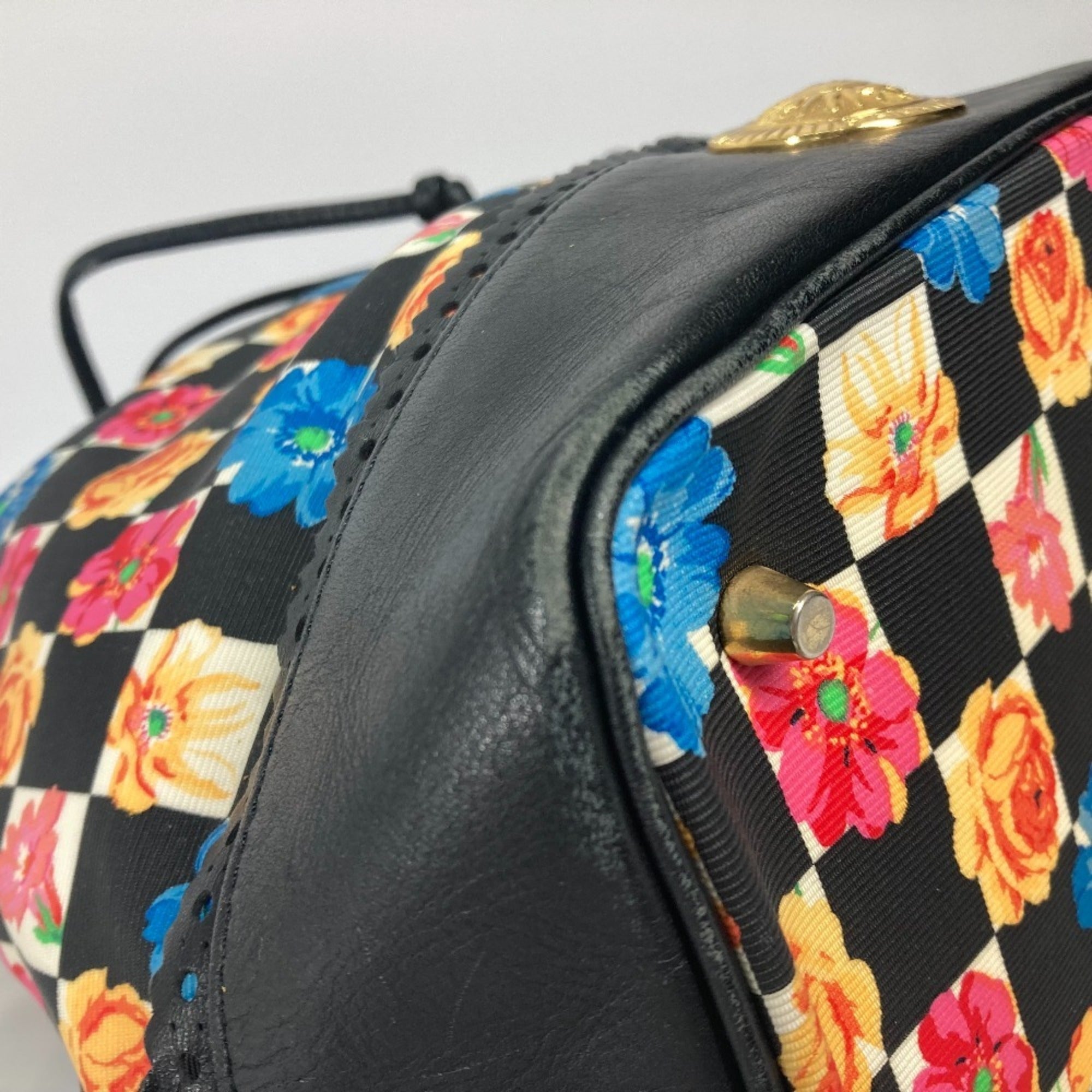 Versace Black Multi-Color Pvc Shoulder Bag (Pre-Owned)