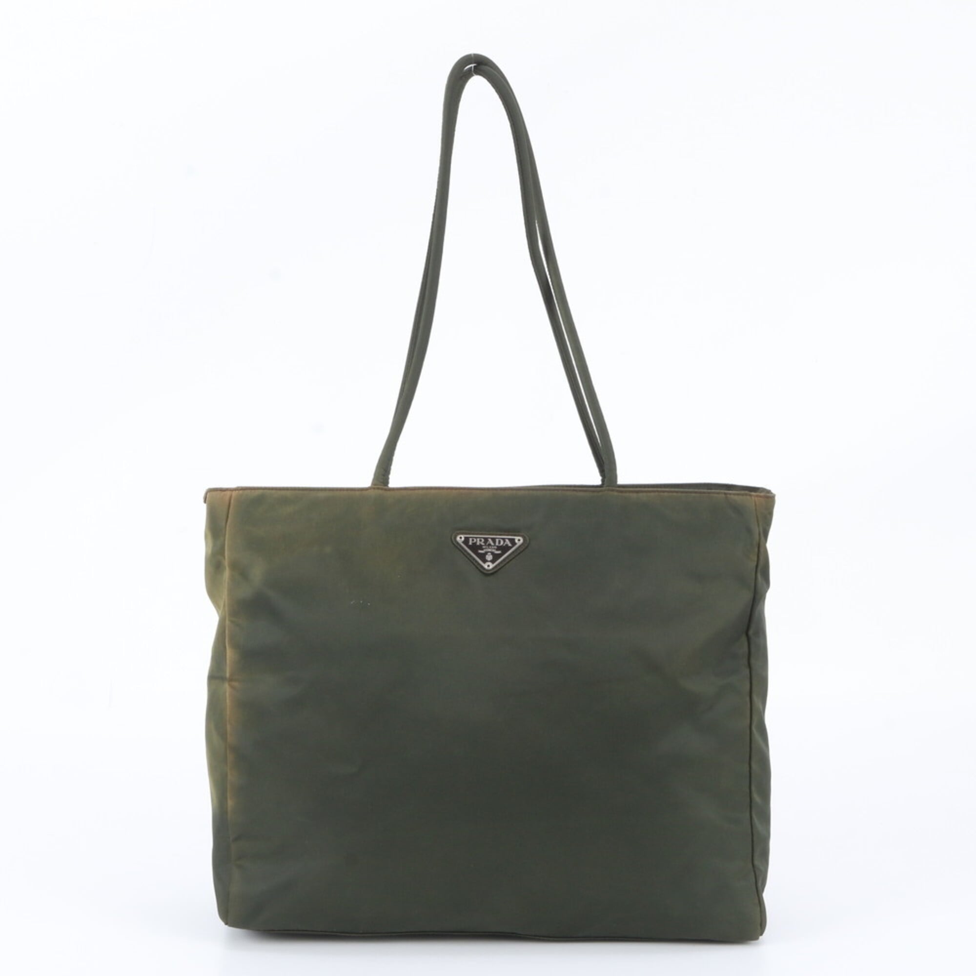 Prada Green Khaki Handbag Shoulder Bag Tote Bag (Pre-Owned)
