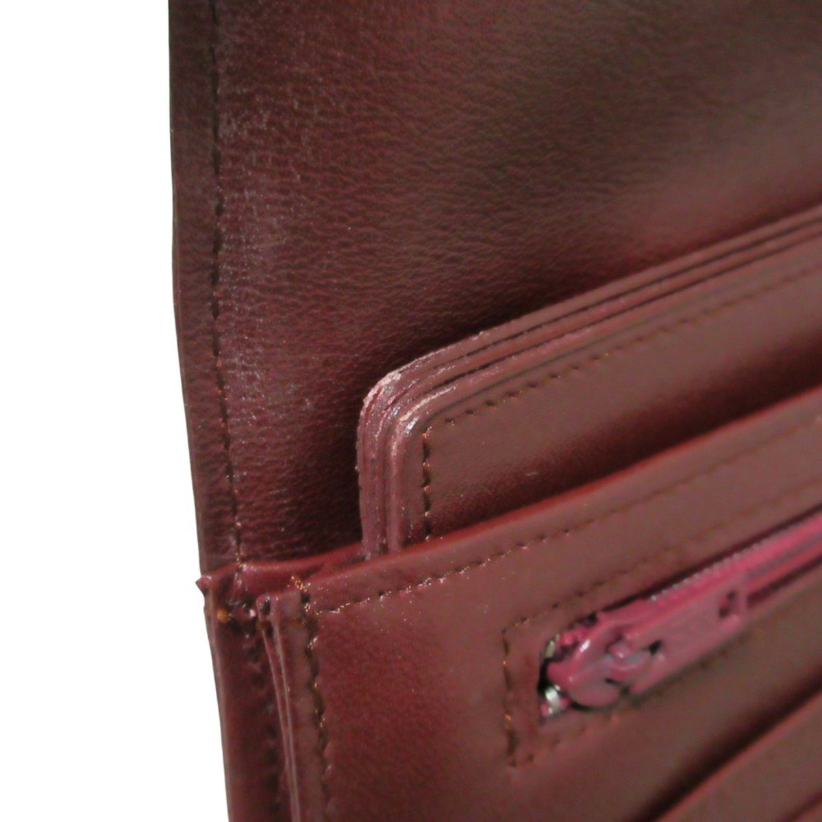 Cartier Bordeaux Leather Clutch Bag (Pre-Owned)