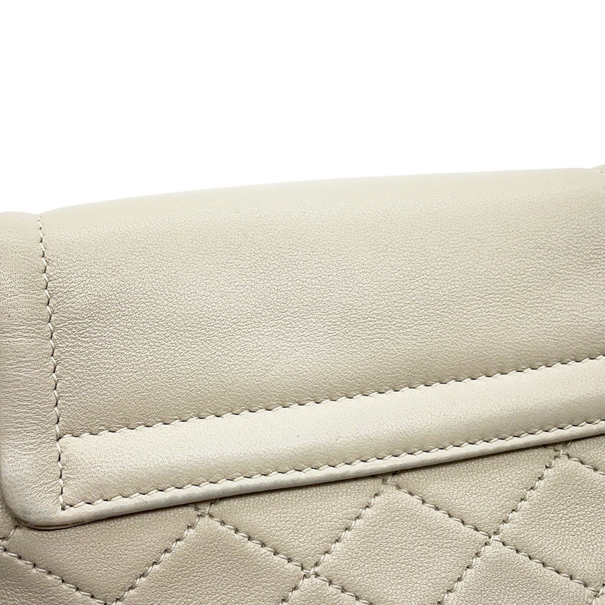 Saint Laurent White Leather Handbag Shoulder Bag (Pre-Owned)