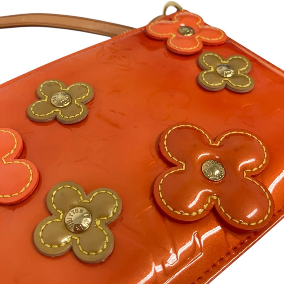 Louis Vuitton Orange Monogram Vernis Pouch (Pre-Owned)