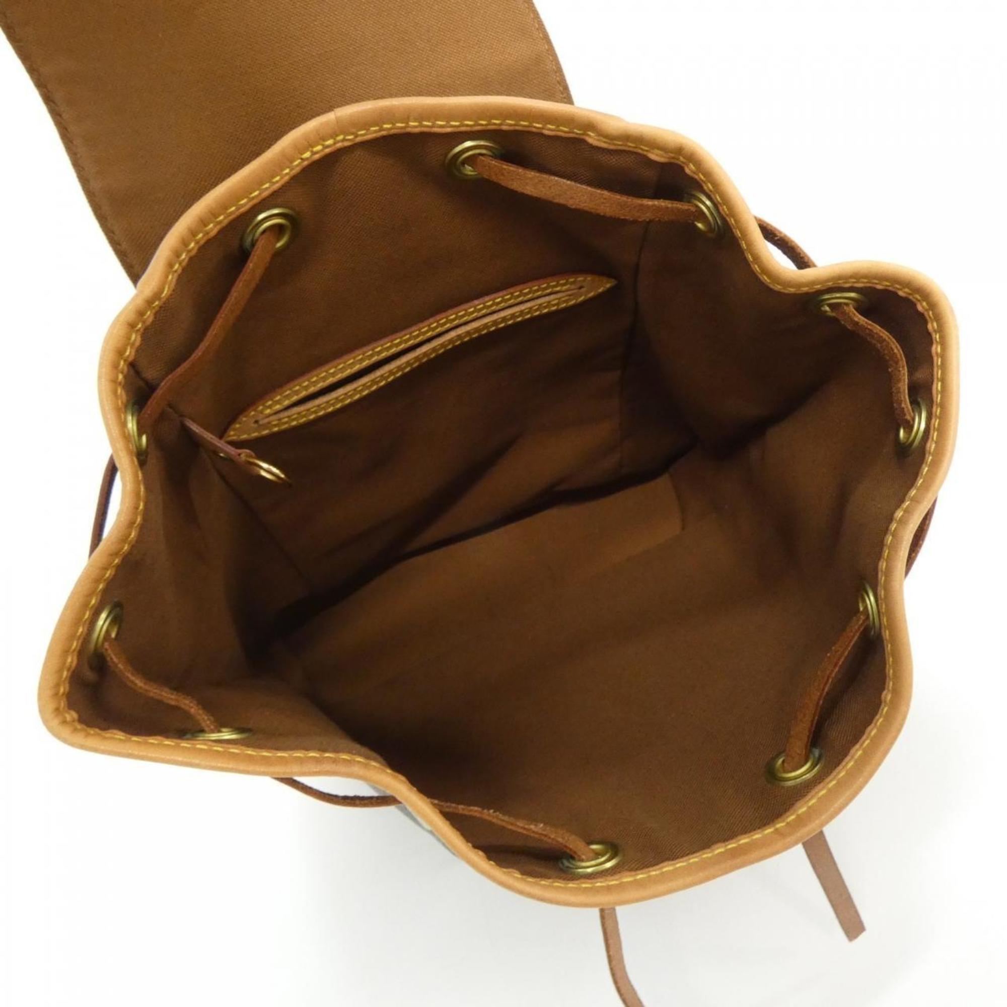 Louis Vuitton Monogram Marron Coated Canvas Backpack (Pre-Owned)