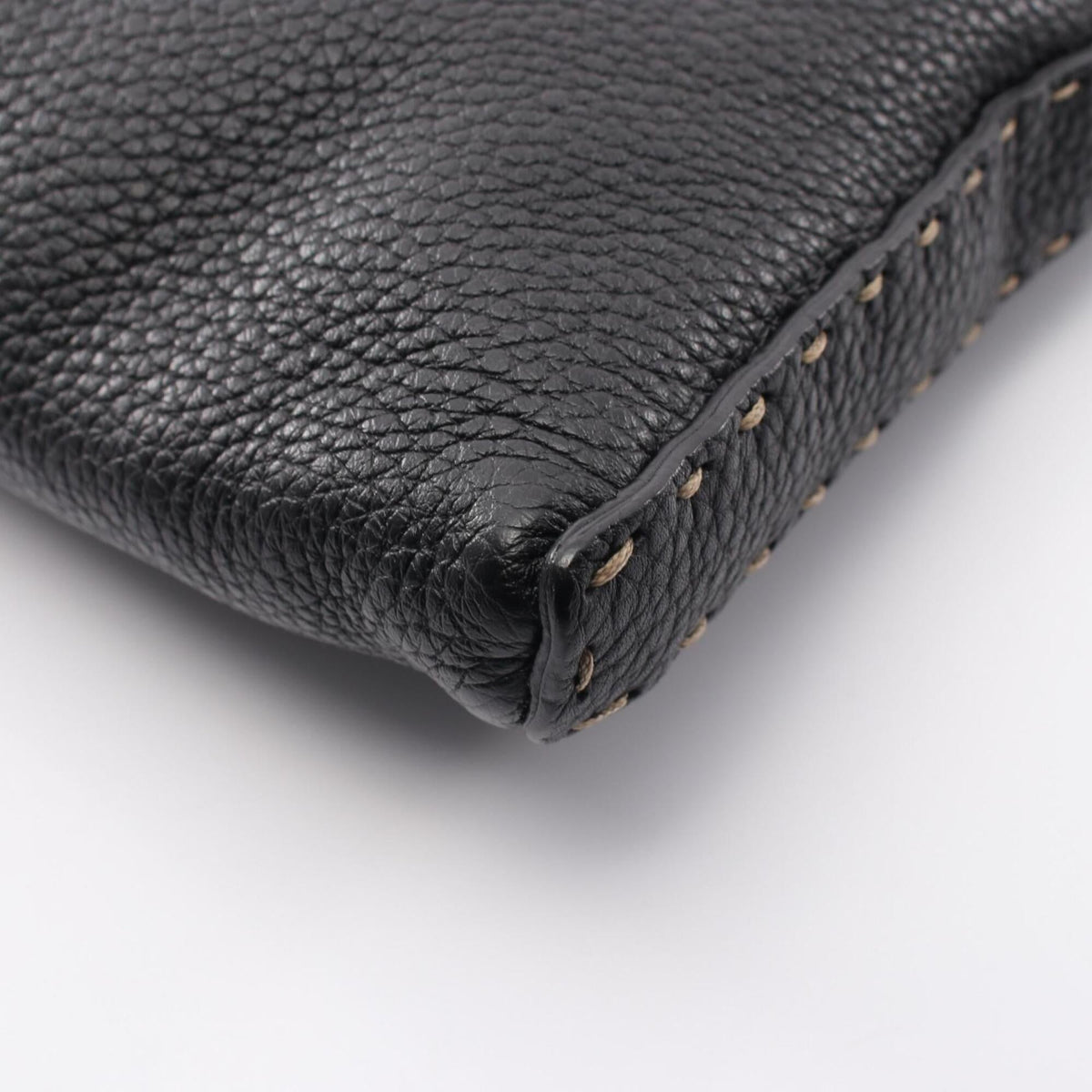 Fendi Black Leather Handbag Shoulder Bag (Pre-Owned)