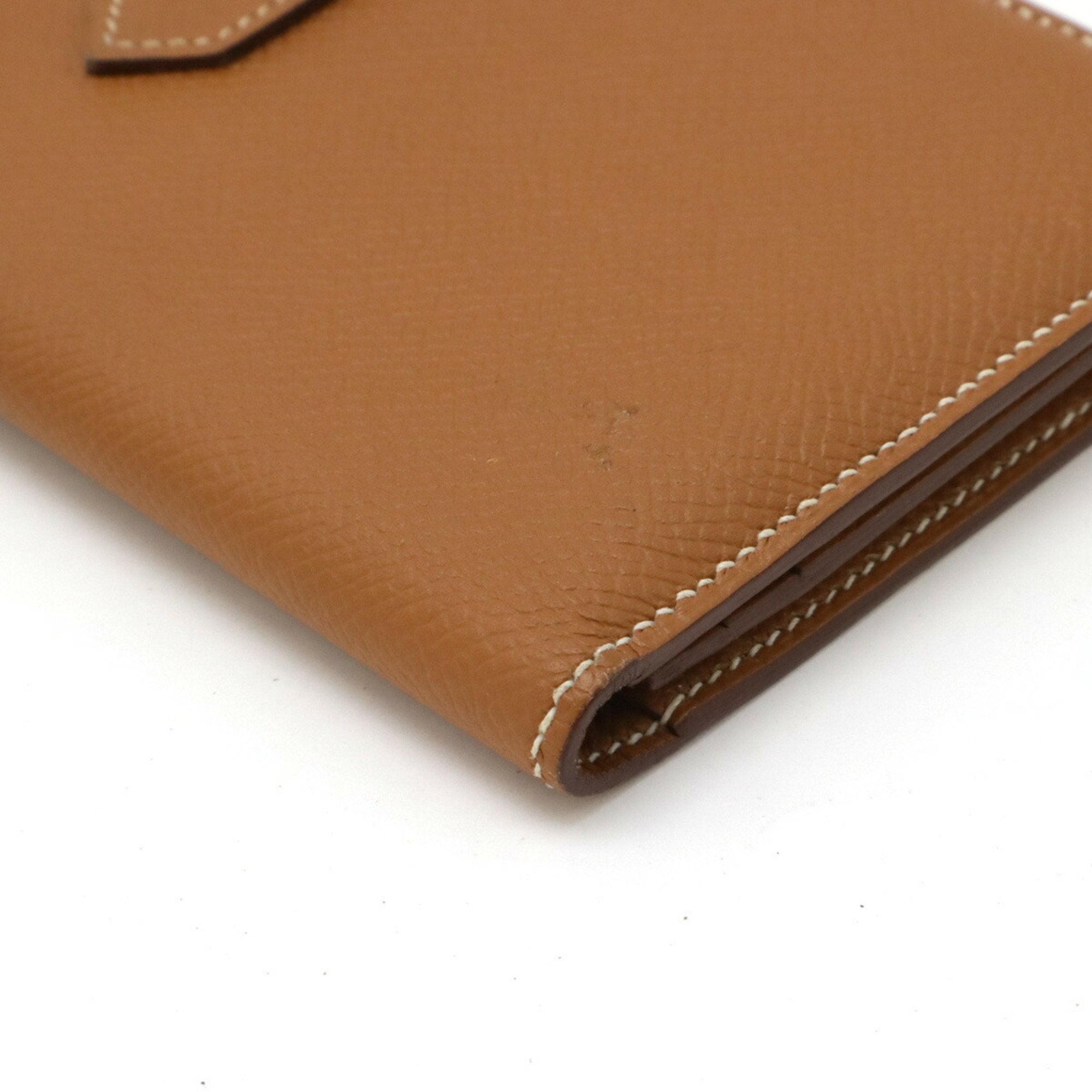 Hermes Camel Epsom Leather Long Wallet (Bi-Fold) (Pre-Owned)