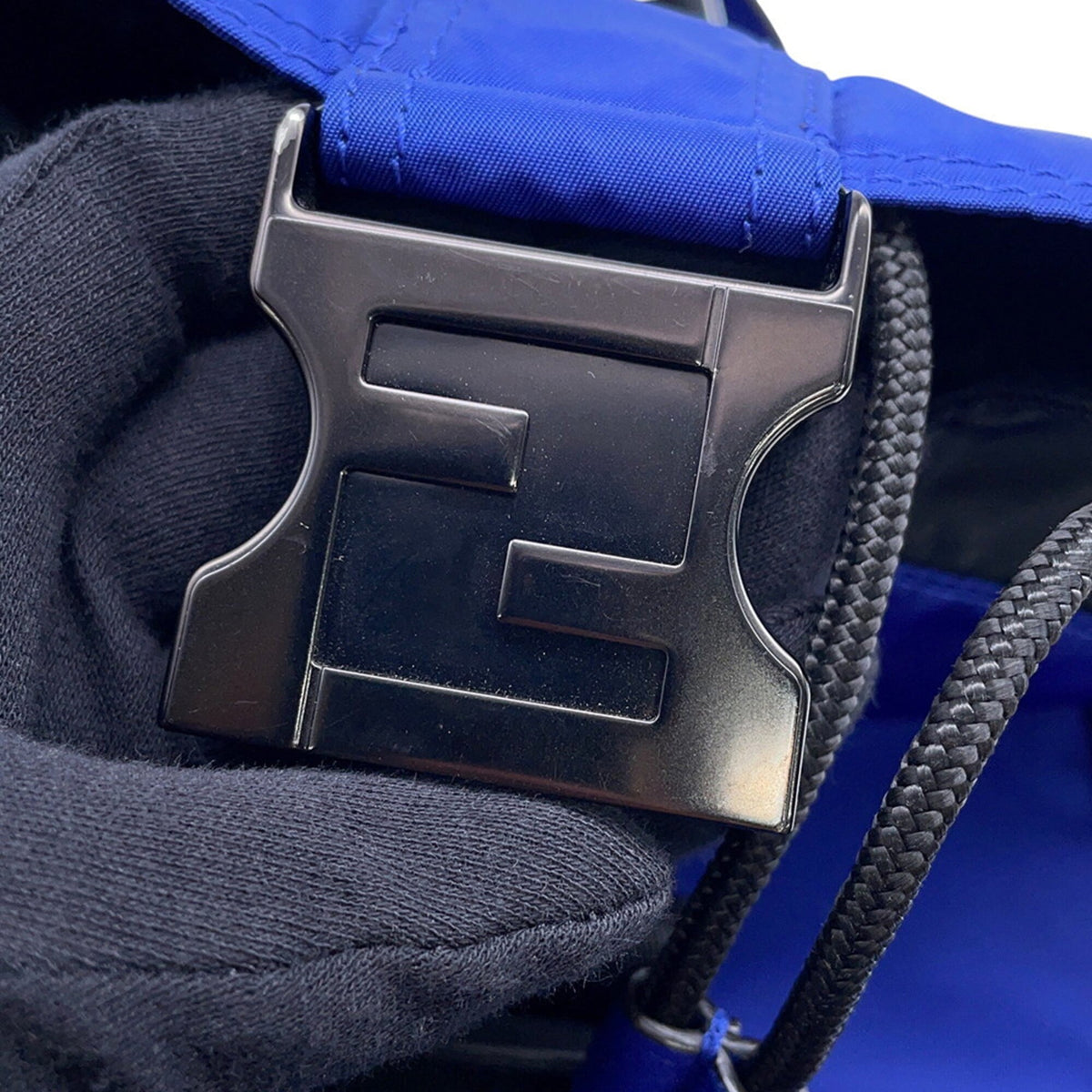 Fendi Black Blue Nylon Sling Bag (Pre-Owned)