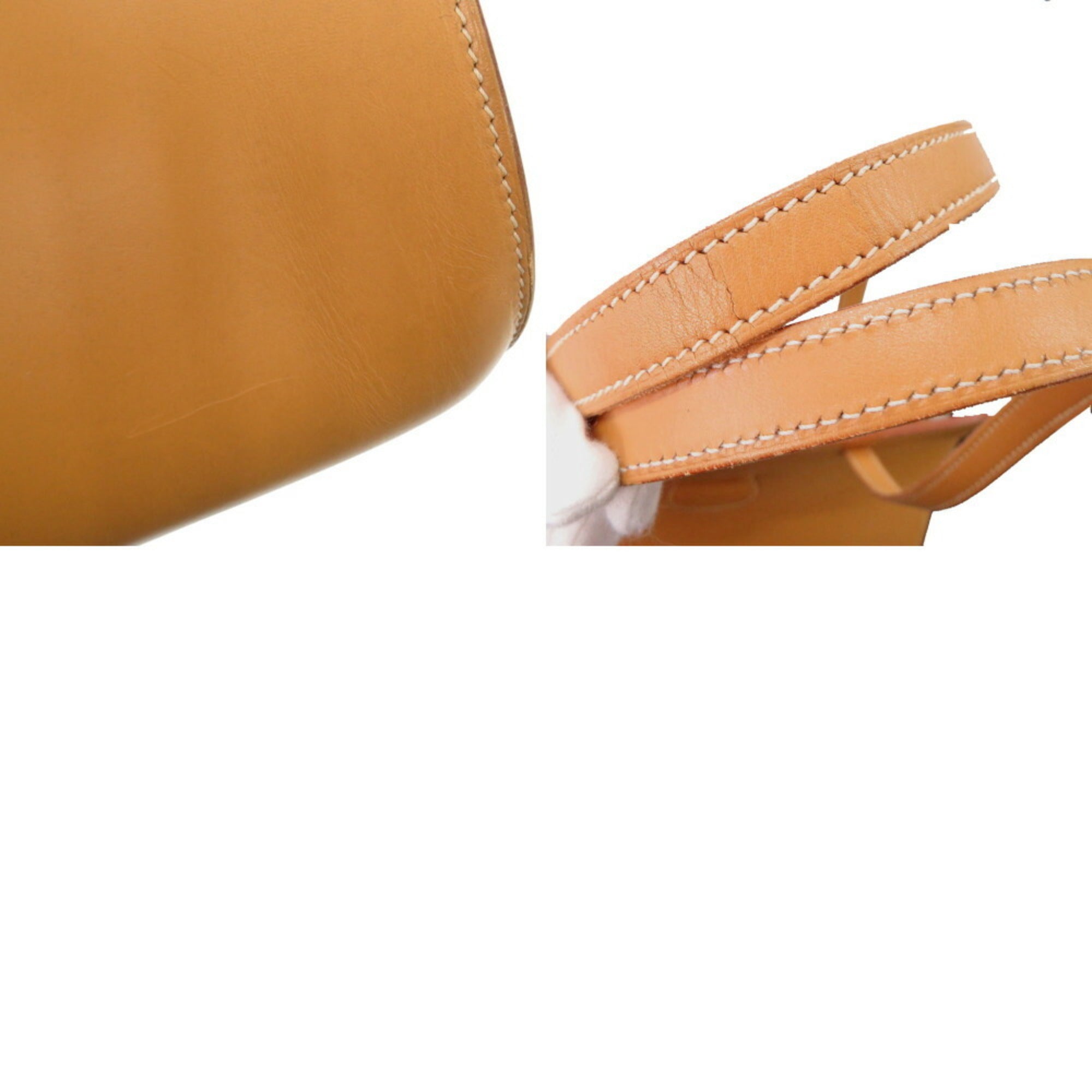 Hermes Natural Vache Leather Shoulder Bag (Pre-Owned)