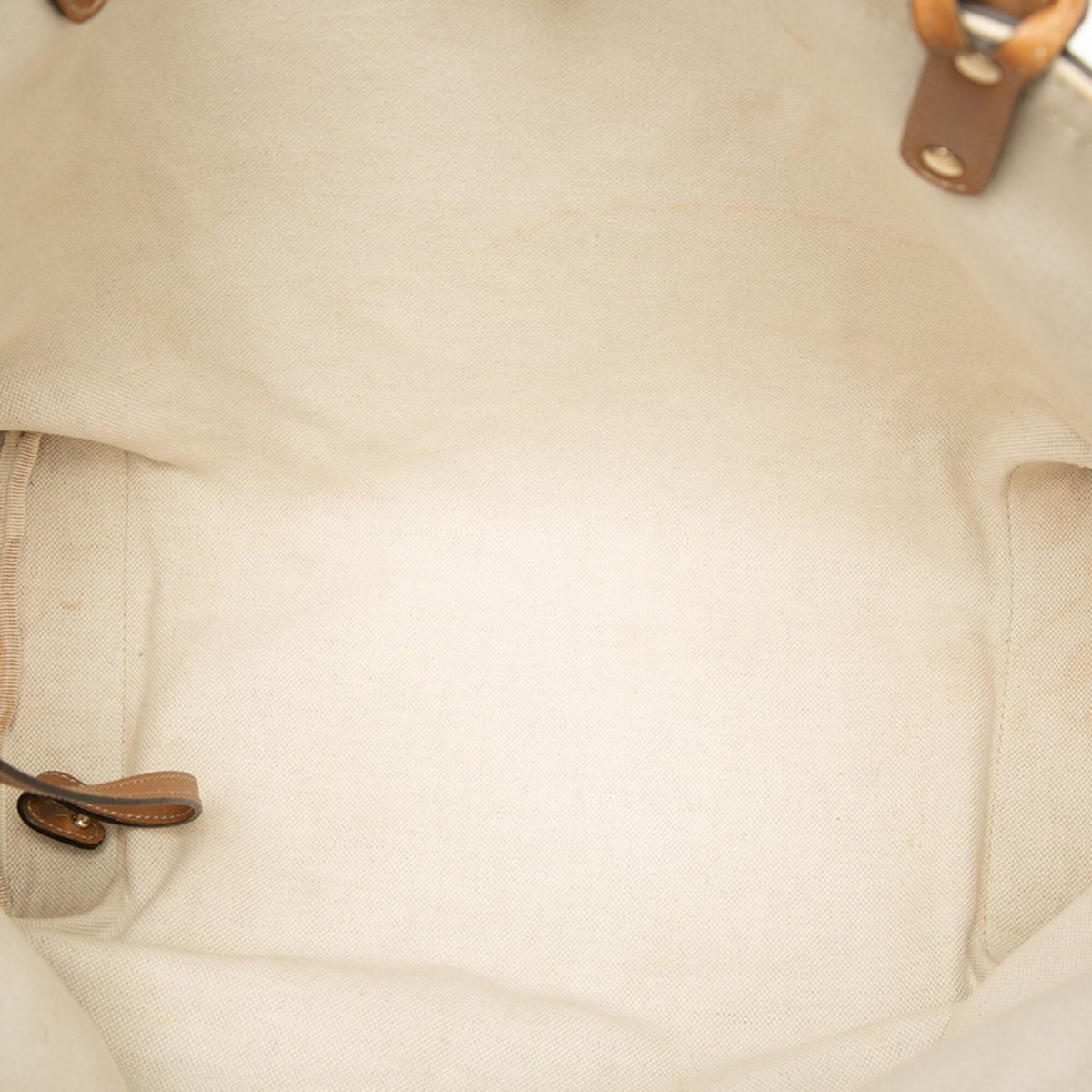Gucci Beige Brown Canvas Leather Pouch Shoulder Bag Tote Bag (Pre-Owned)