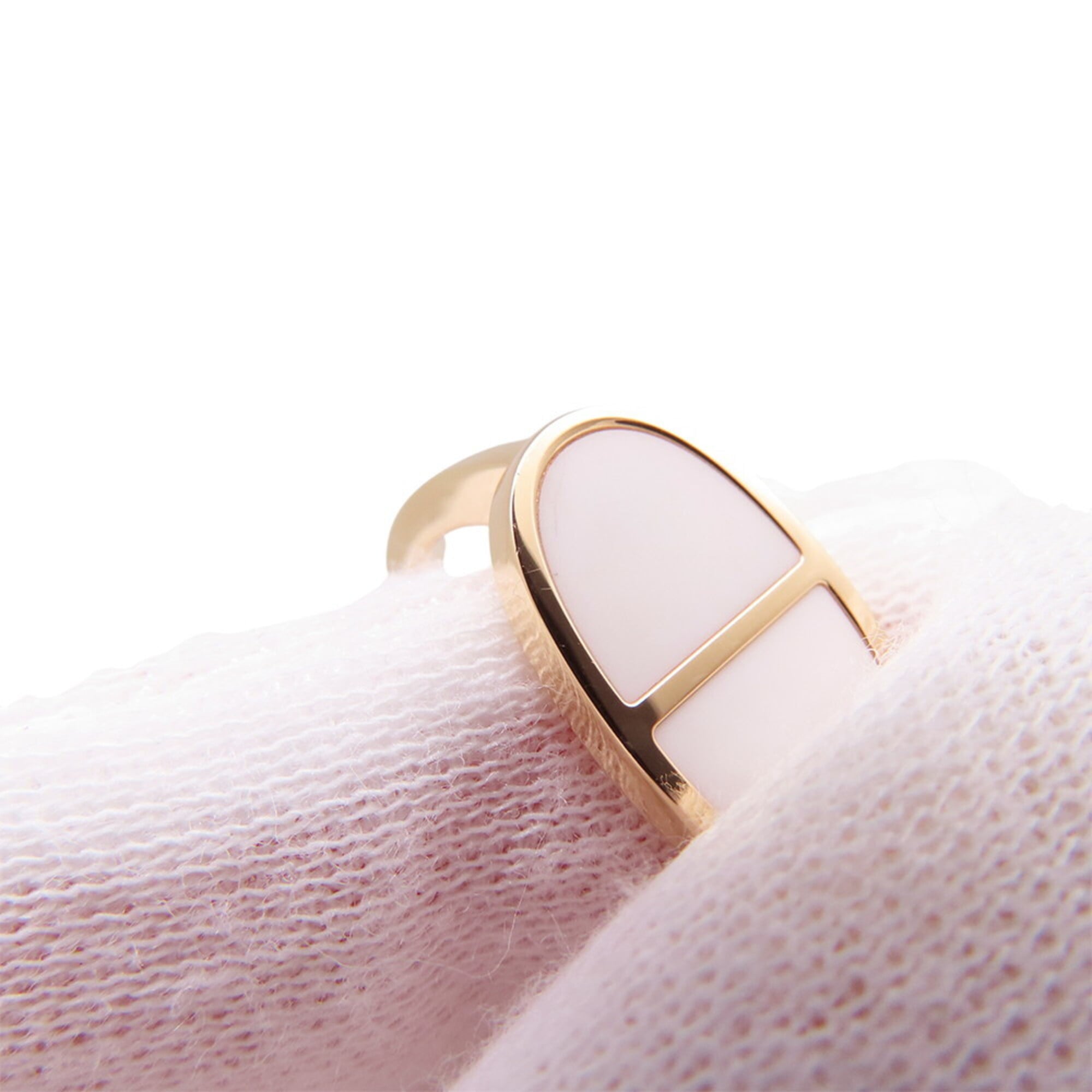 Hermes Pink Gold (18K) Ceramic Band Ring (Pre-Owned)