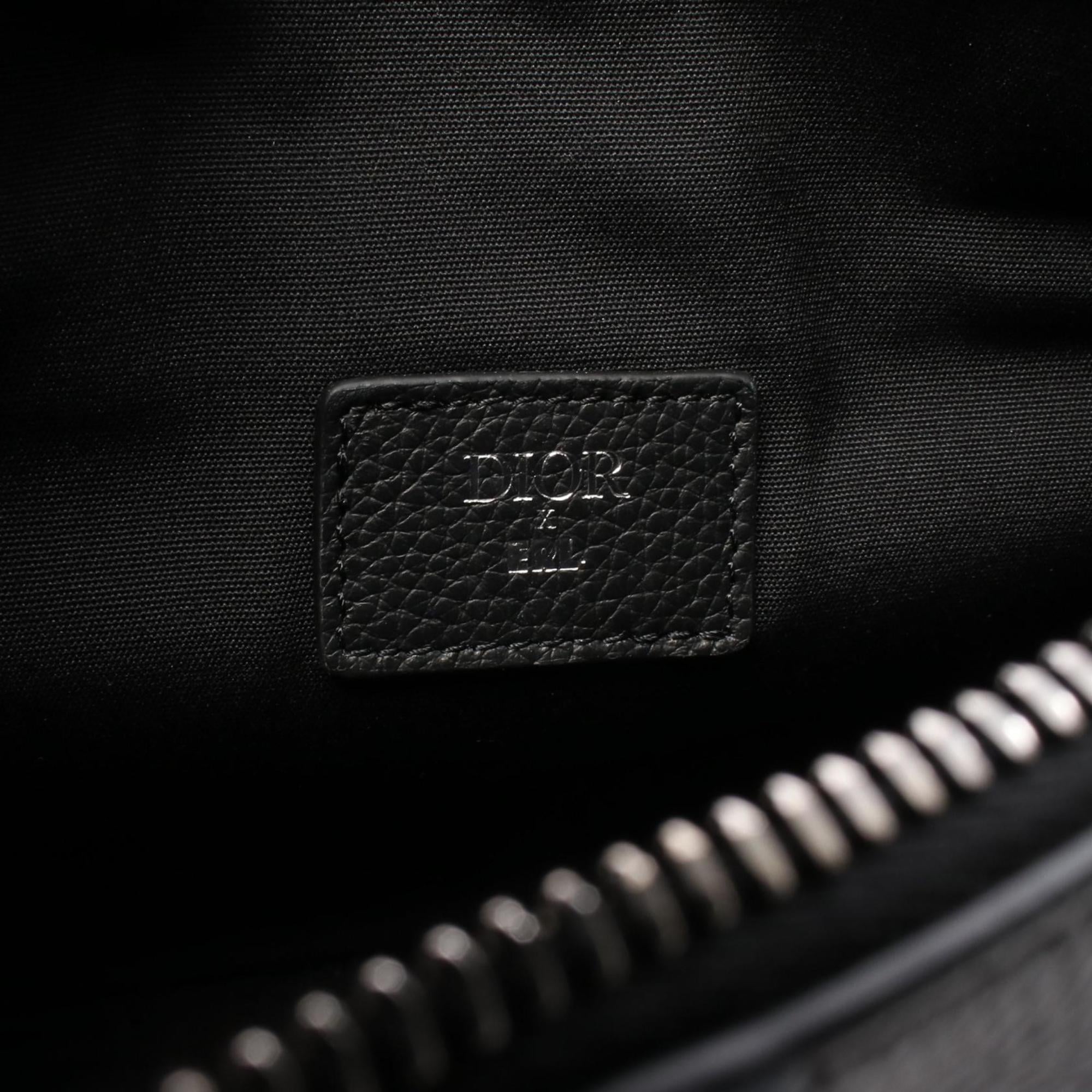 Christian Dior Black Leather Saddle Bag (Pre-Owned)