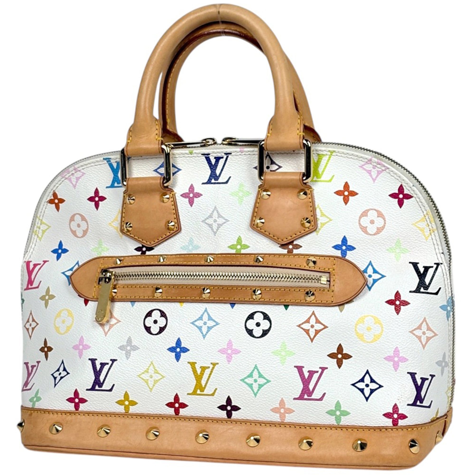Louis Vuitton Blanc White Monogram Multicolore Handbag (Pre-Owned)
