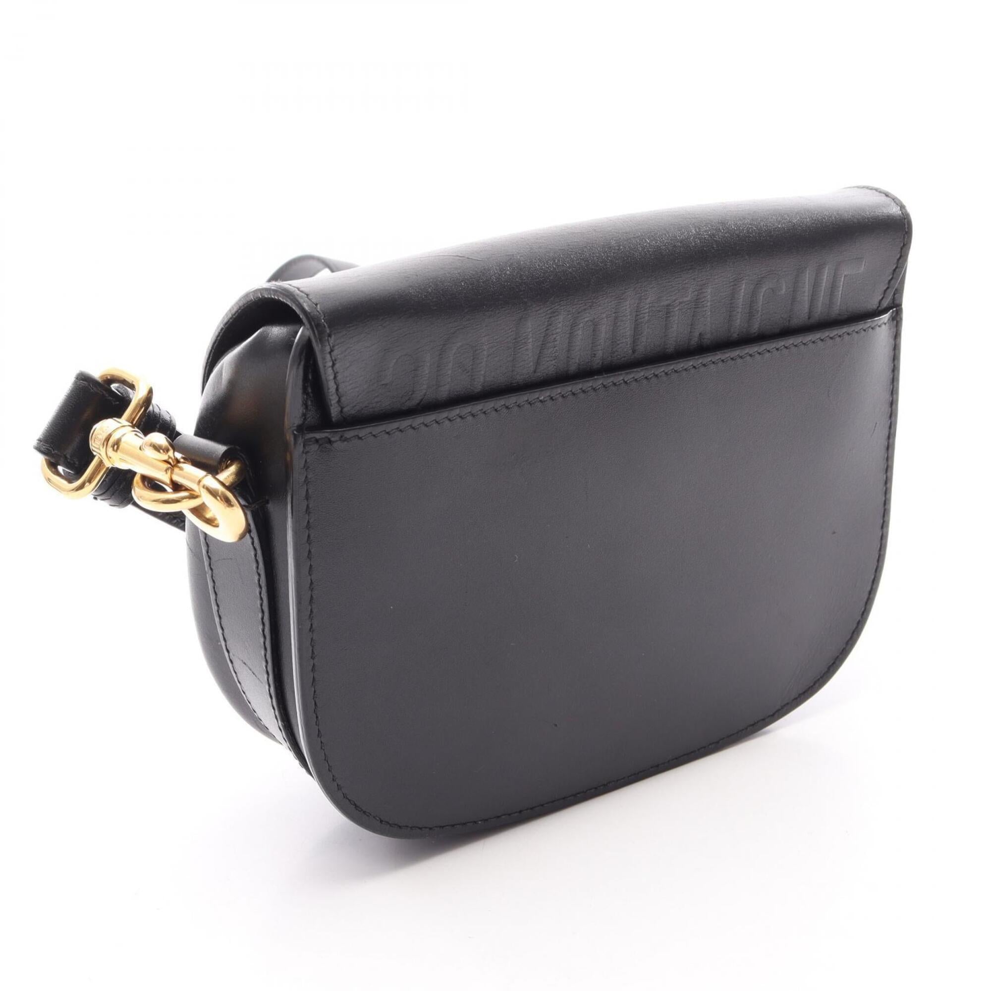 Christian Dior Black Leather Handbag Shoulder Bag (Pre-Owned)