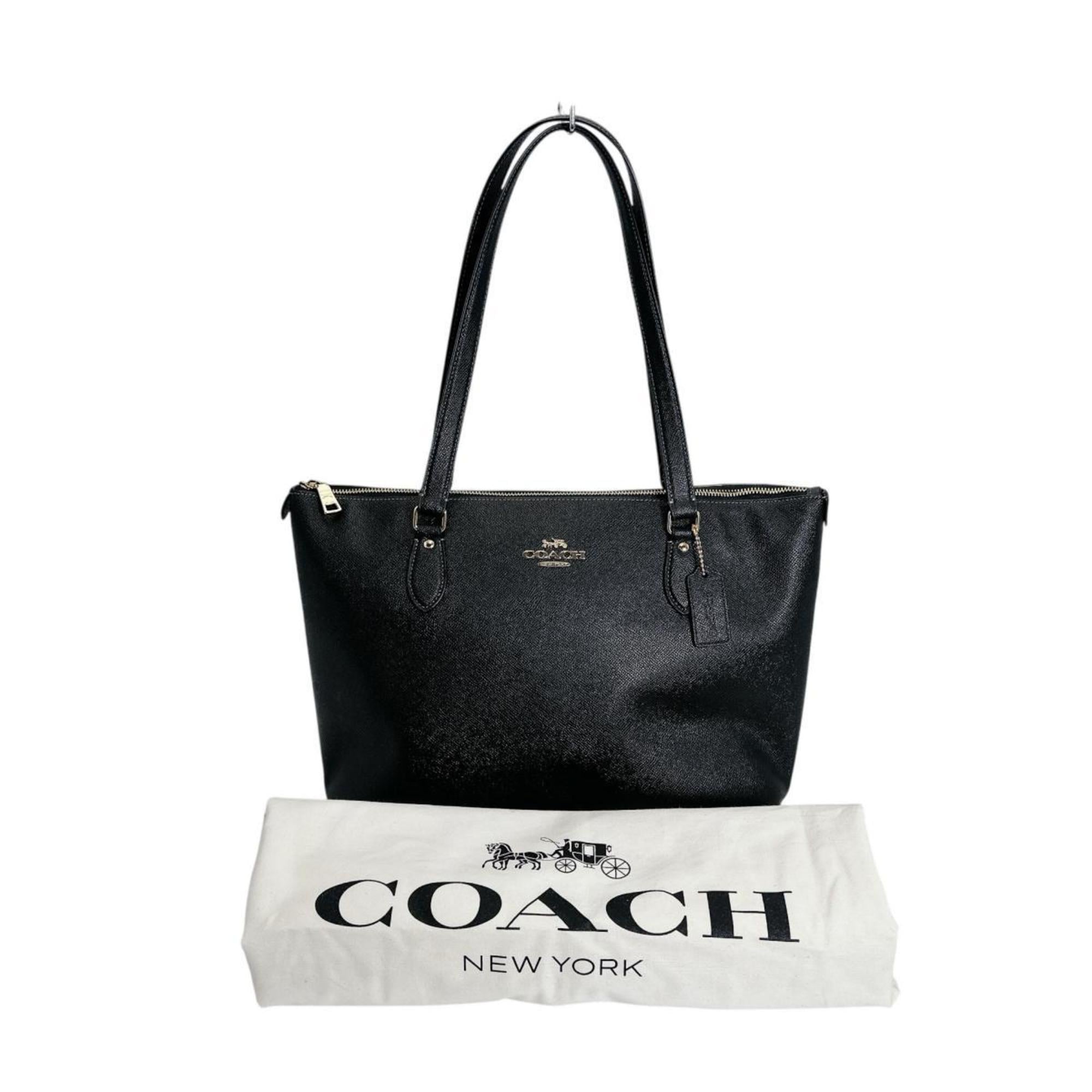 Coach Black Leather Tote Bag (Pre-Owned)