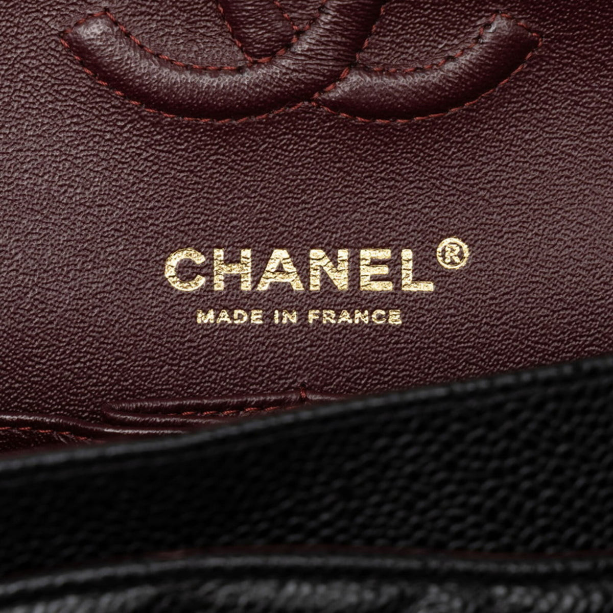 Chanel Black Grained Calfskin Shoulder Bag (Pre-Owned)