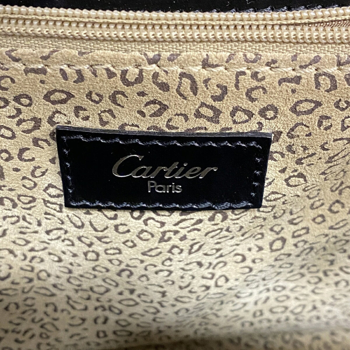 Cartier Black Leather Handbag (Pre-Owned)