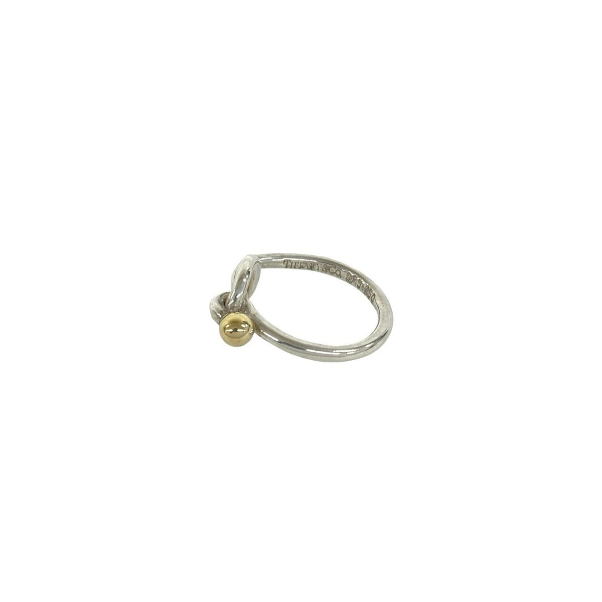 Tiffany Gold Silver Yellow Gold (18K) Silver 925 Band Ring (Pre-Owned)