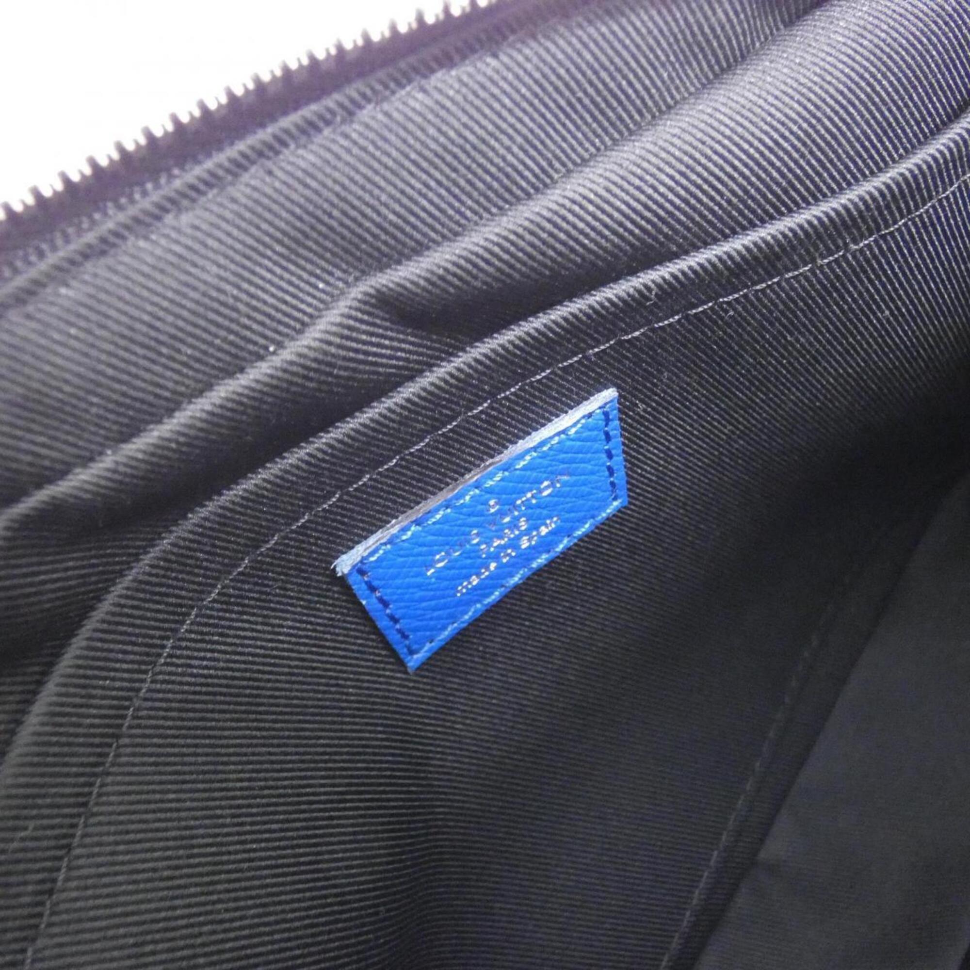 Louis Vuitton Blue Coated Canvas Leather Shoulder Bag (Pre-Owned)