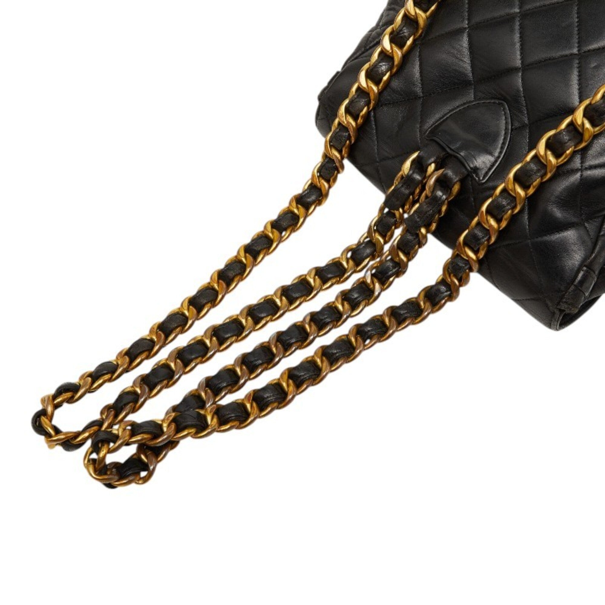 Chanel Black Leather Backpack (Pre-Owned)