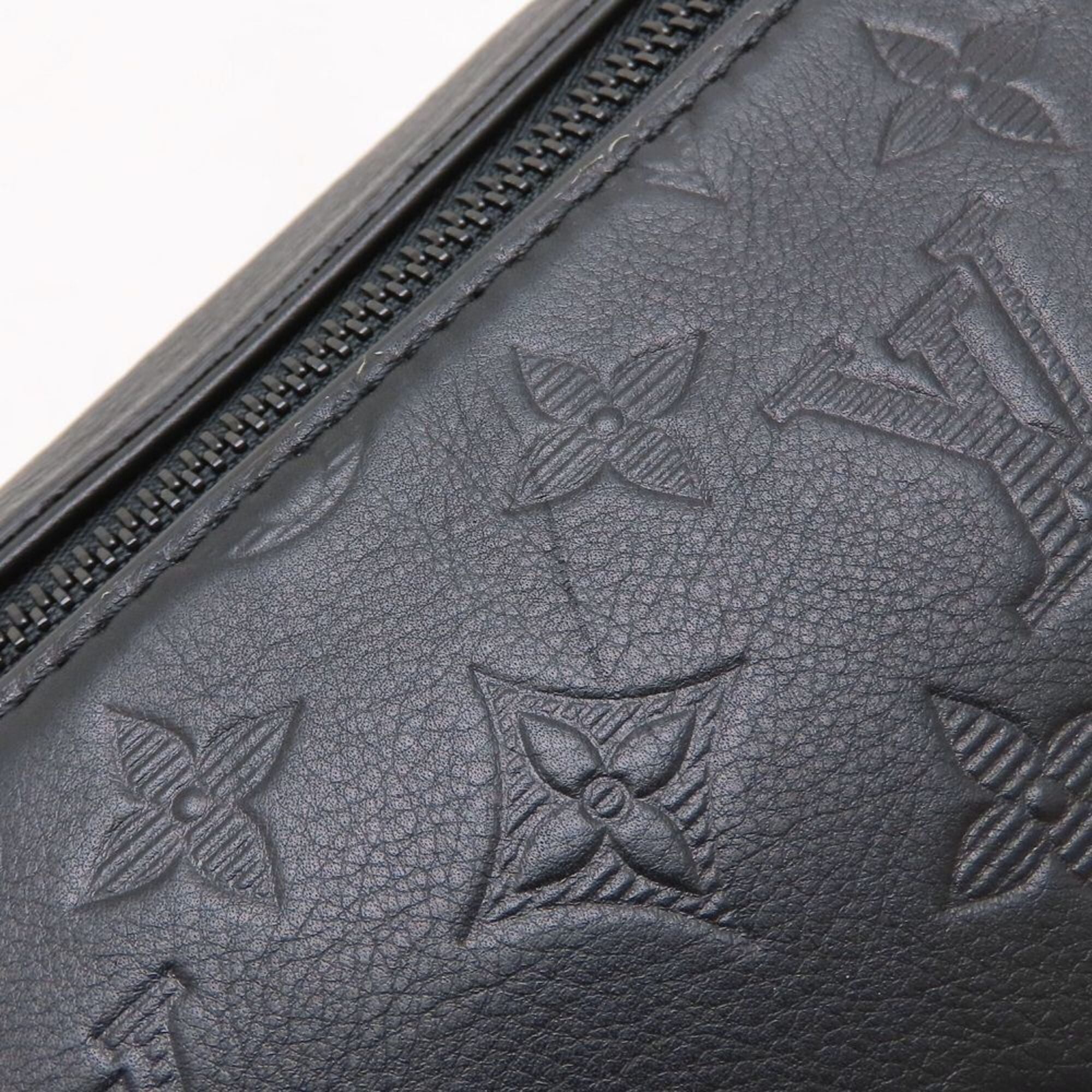 Louis Vuitton Monogram Shadow Black Leather Sling Bag (Pre-Owned)