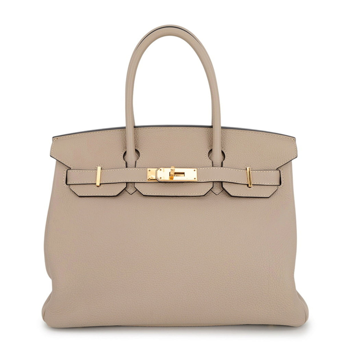 Hermes Gris Tourterelle Togo Leather Handbag (Pre-Owned)