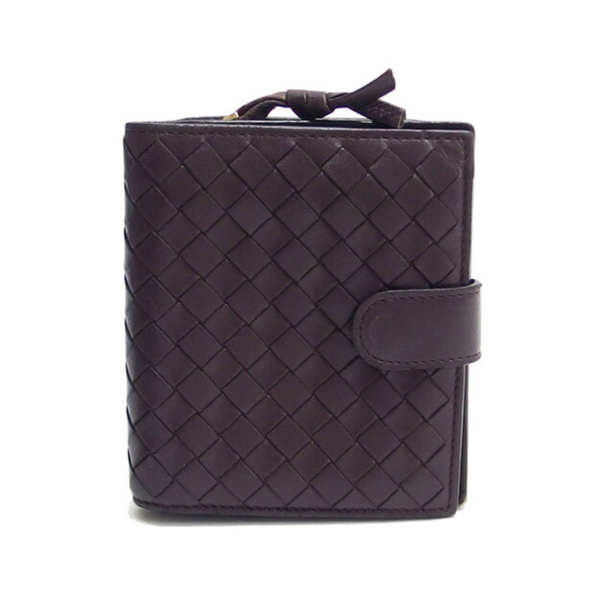 Bottega Veneta Intrecciato Dark Brown Leather Wallet (Bi-Fold) (Pre-Owned)