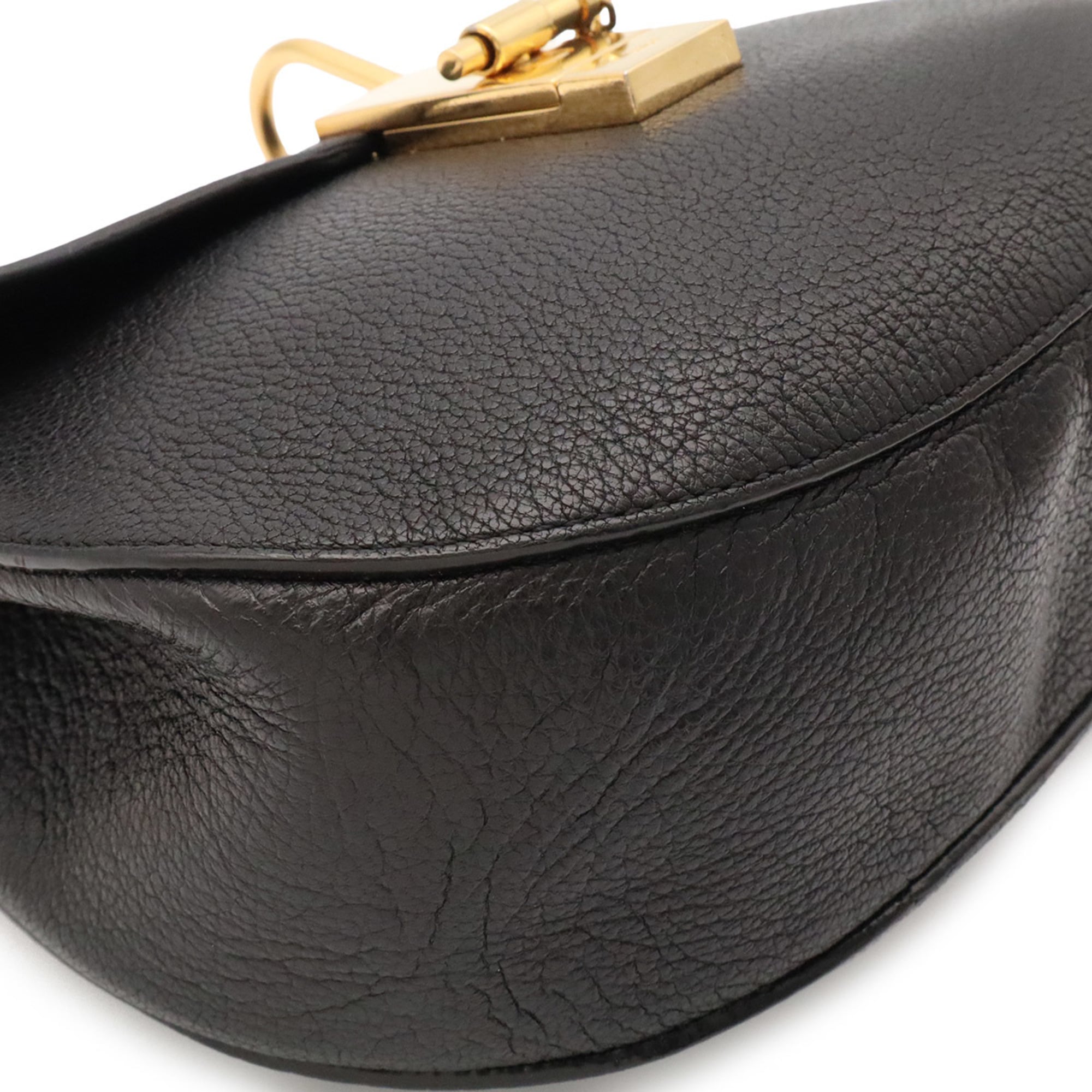 Chloé Black Leather Pochette Shoulder Bag (Pre-Owned)