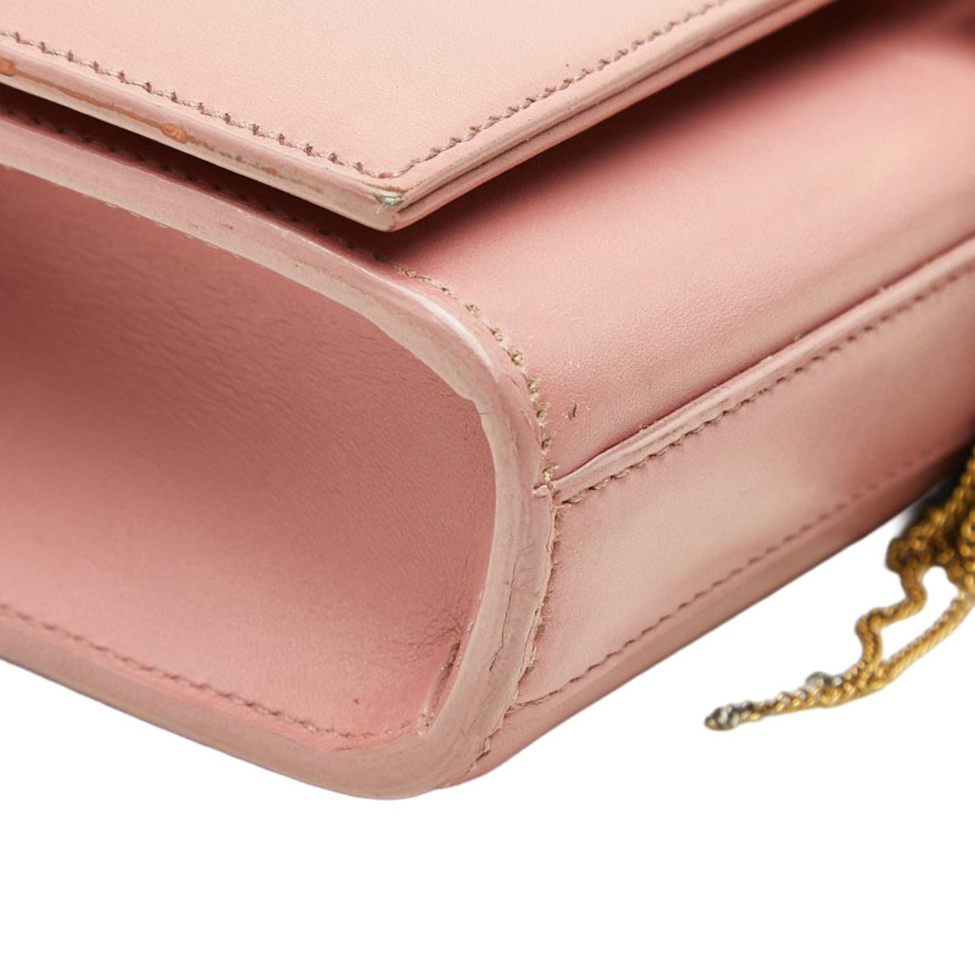Saint Laurent Pink Leather Shoulder Bag (Pre-Owned)
