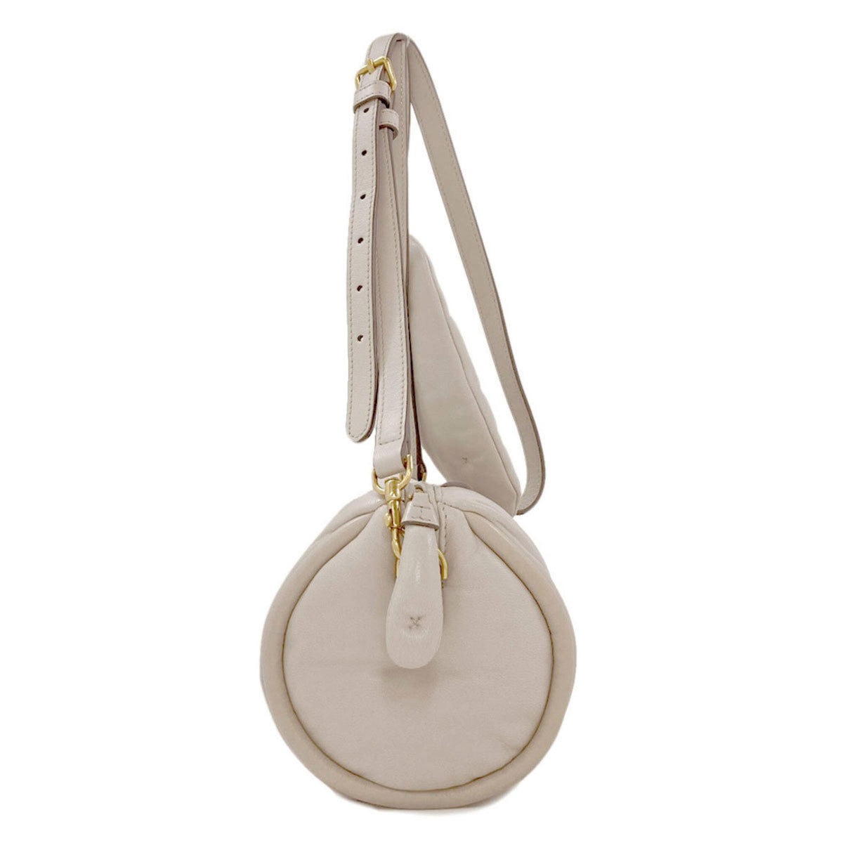 Anya Hindmarch Light Gray Leather Shoulder Bag (Pre-Owned)
